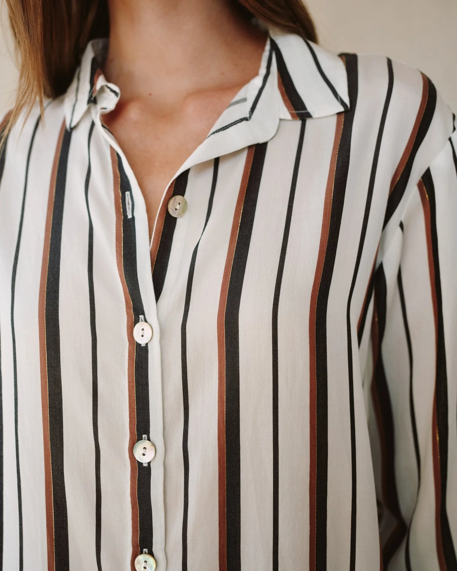 Bella Dahl Boyfriend Button Down - Autumn Lurex