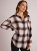 Bella Dahl Oversized Pocket Shirt - Winter Taupe Plaid Clothing - Tops - Shirts - Blouses - Blouses Top Price by Bella Dahl | Grace the Boutique