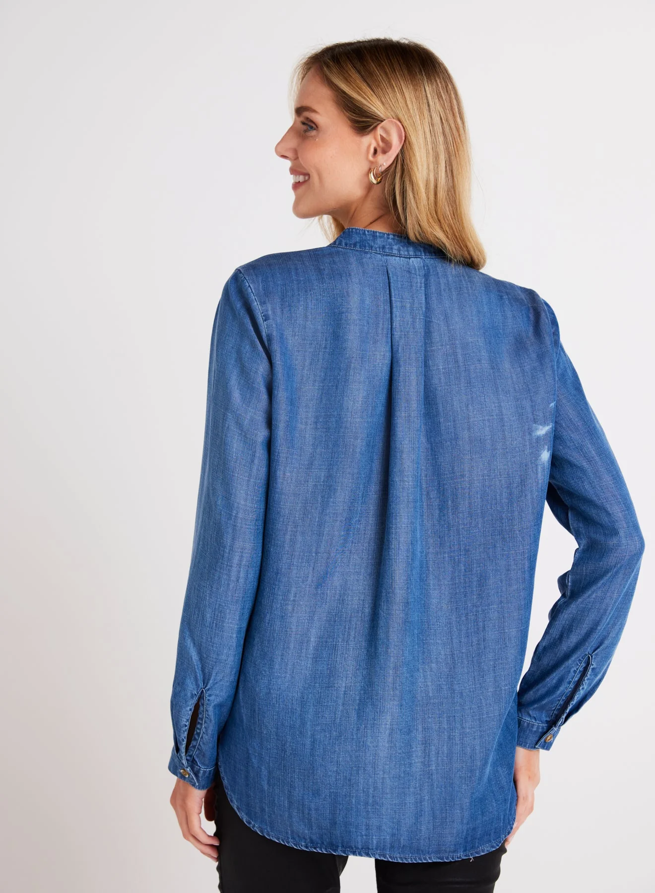 Bella Dahl Pocket Henley - Moonlit Haze Clothing - Tops - Tunics by Bella Dahl | Grace the Boutique