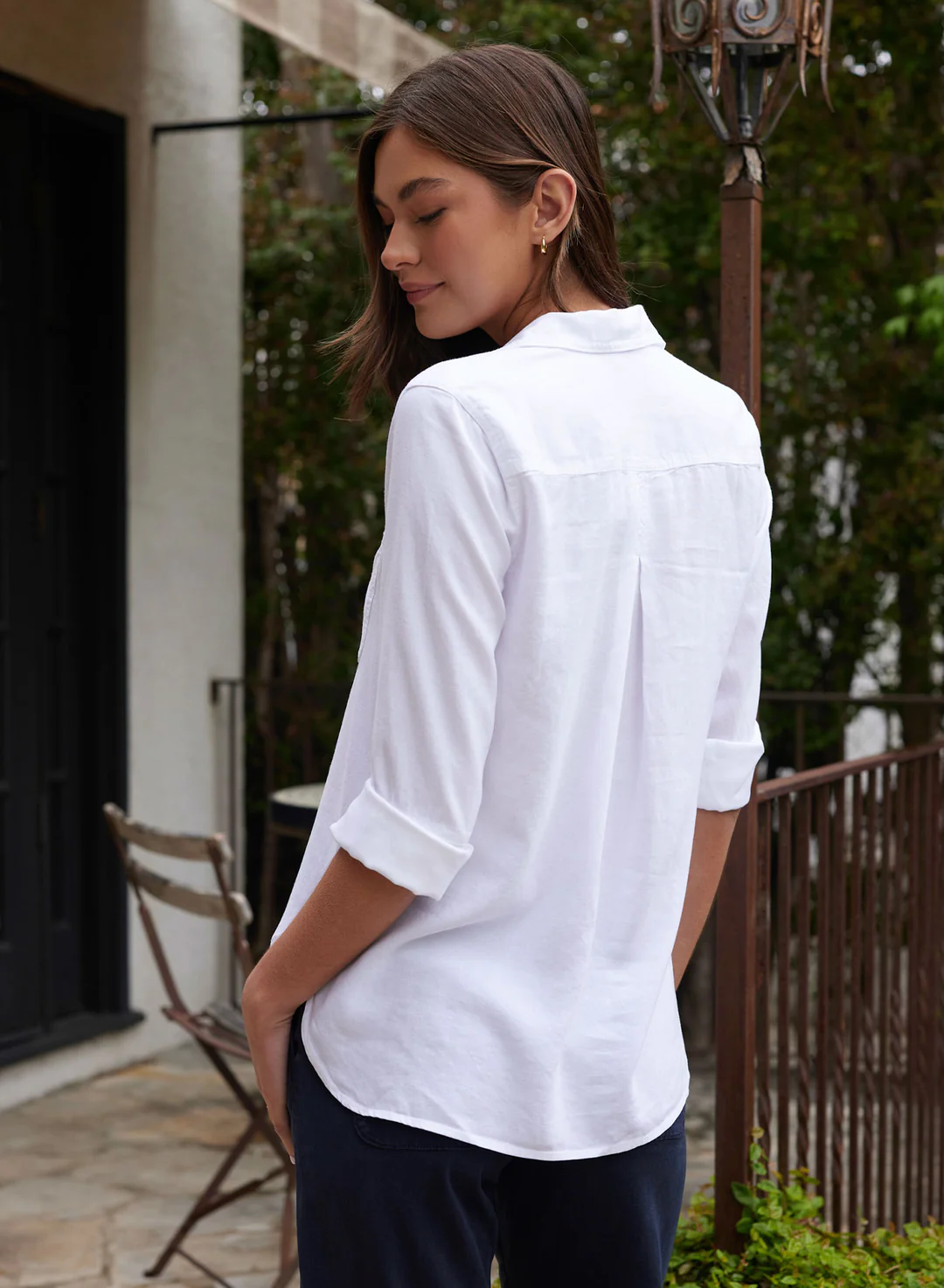 Bella Dahl Shirt Tail Buttondown Classic - White Clothing - Tops - Shirts - Blouses - Blouses Mid Price by Bella Dahl | Grace the Boutique