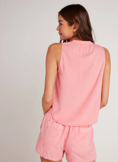 Bella Dahl Sleeveless Popover - Blossom Pink Clothing - Tops - Shirts - Blouses - Blouses Mid Price by Bella Dahl | Grace the Boutique