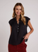 Bella Dahl SS Pintuck Pullover - Black Clothing - Tops - Shirts - SS Knits by Bella Dahl | Grace the Boutique