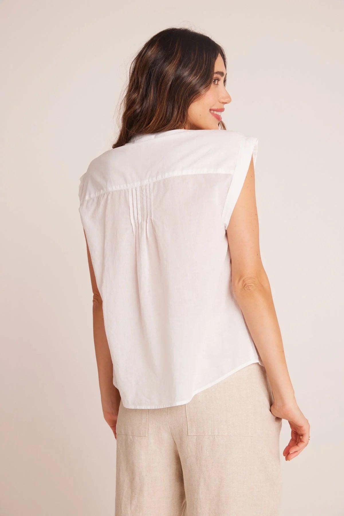 Bella Dahl SS Pintuck Pullover - White Clothing - Tops - Shirts - Blouses - Blouses Top Price by Bella Dahl | Grace the Boutique