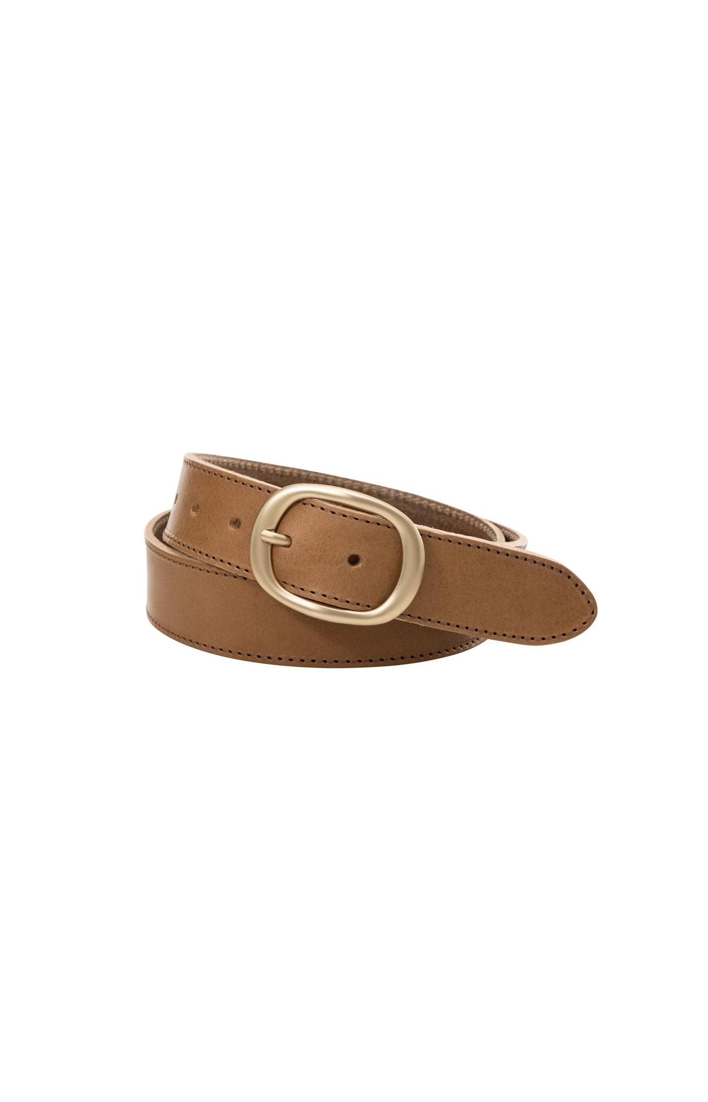 Yaya Rounded Rectangle Belt - Otter Brown