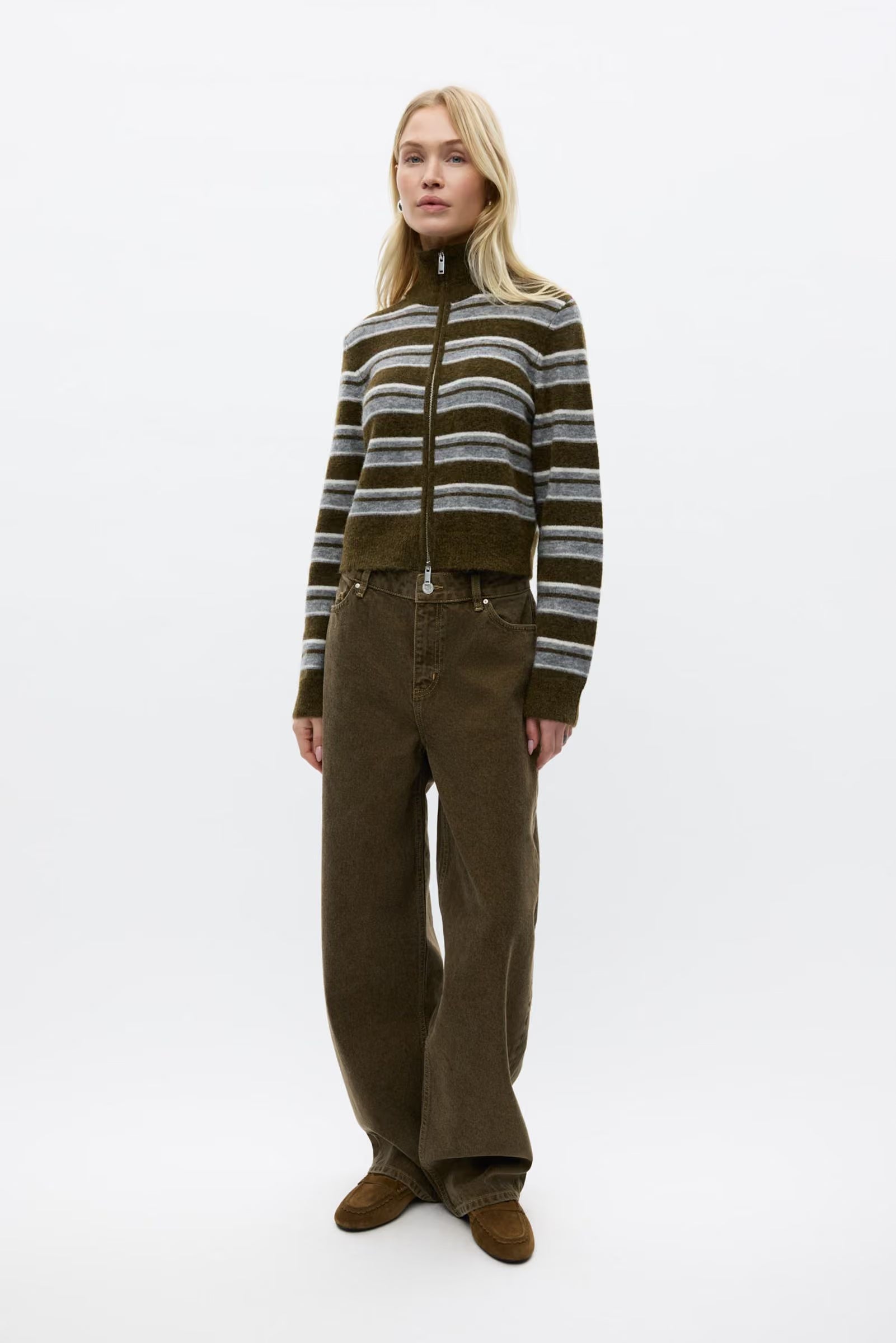 Envii Bessie Cardigan - Olive Stripe