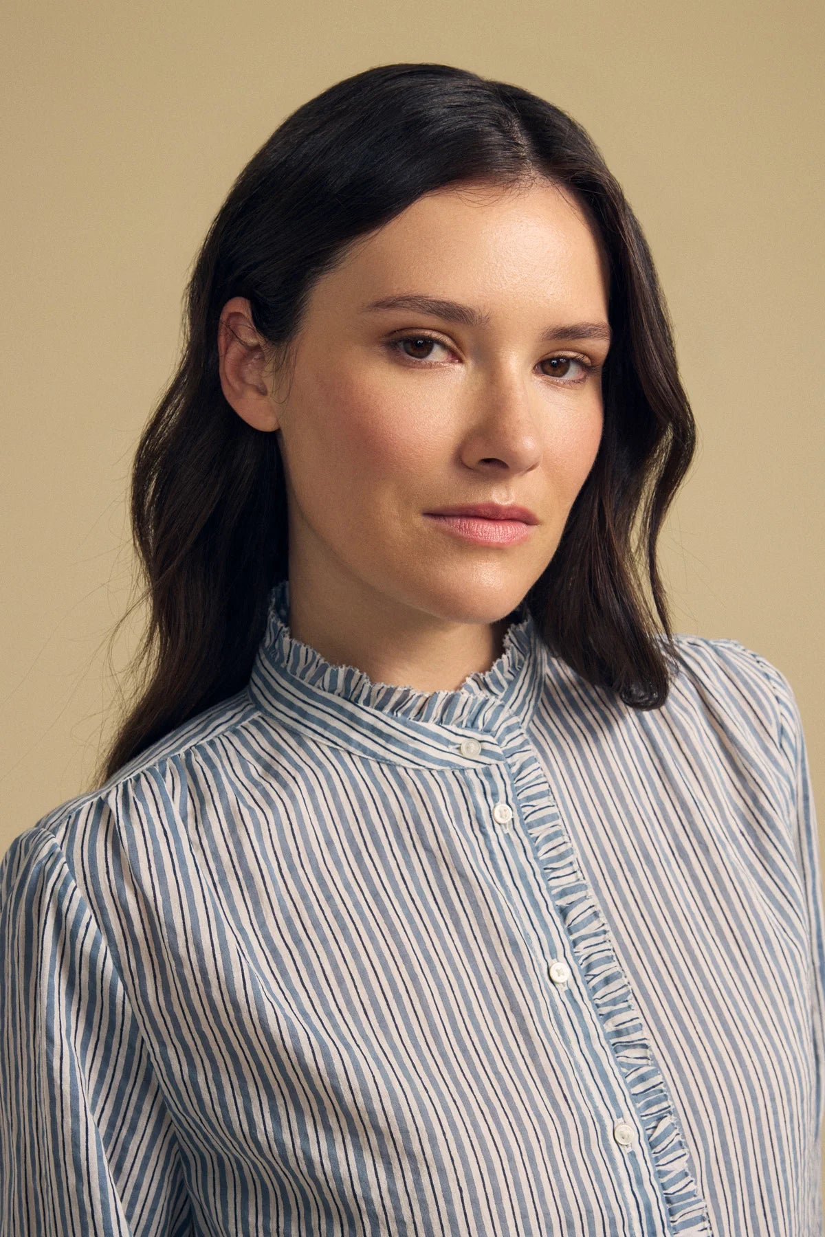 Velvet Betty Cotton Stripe Top - Blue