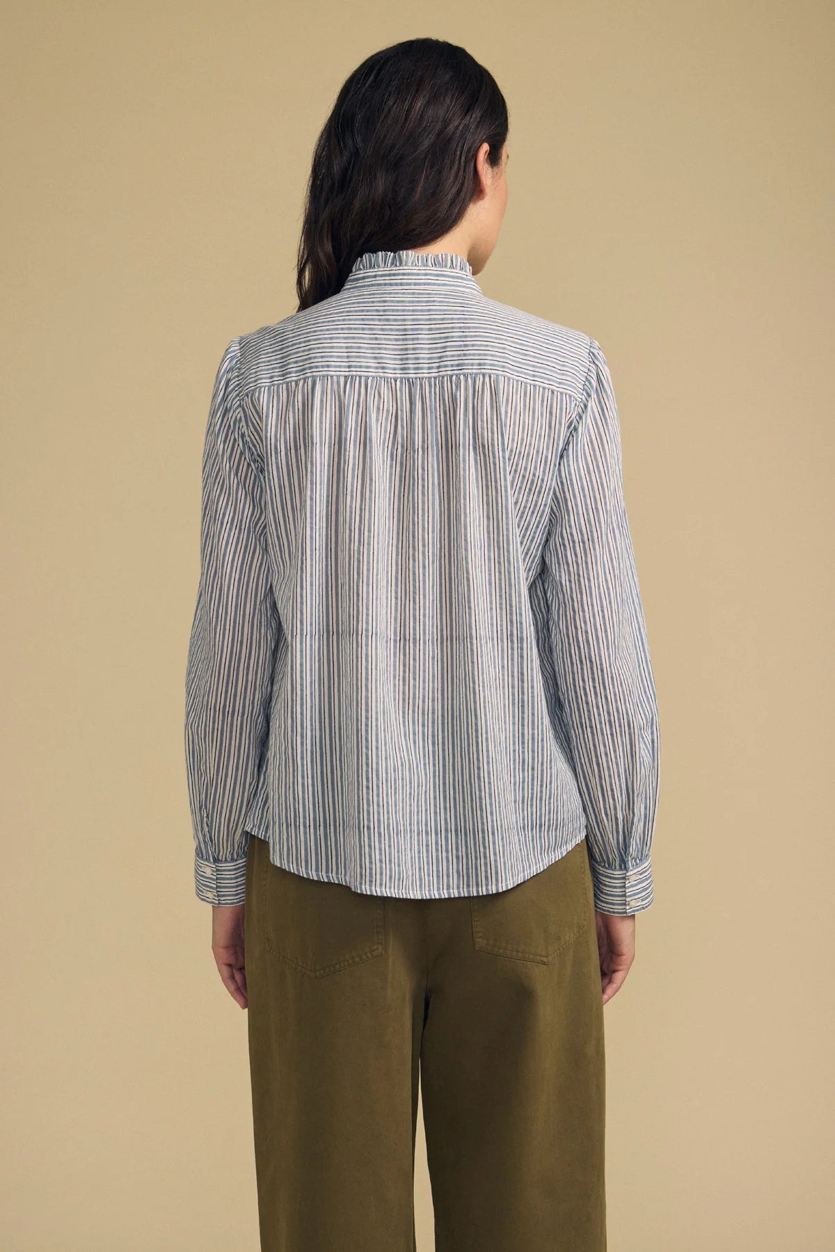 Velvet Betty Cotton Stripe Top - Blue