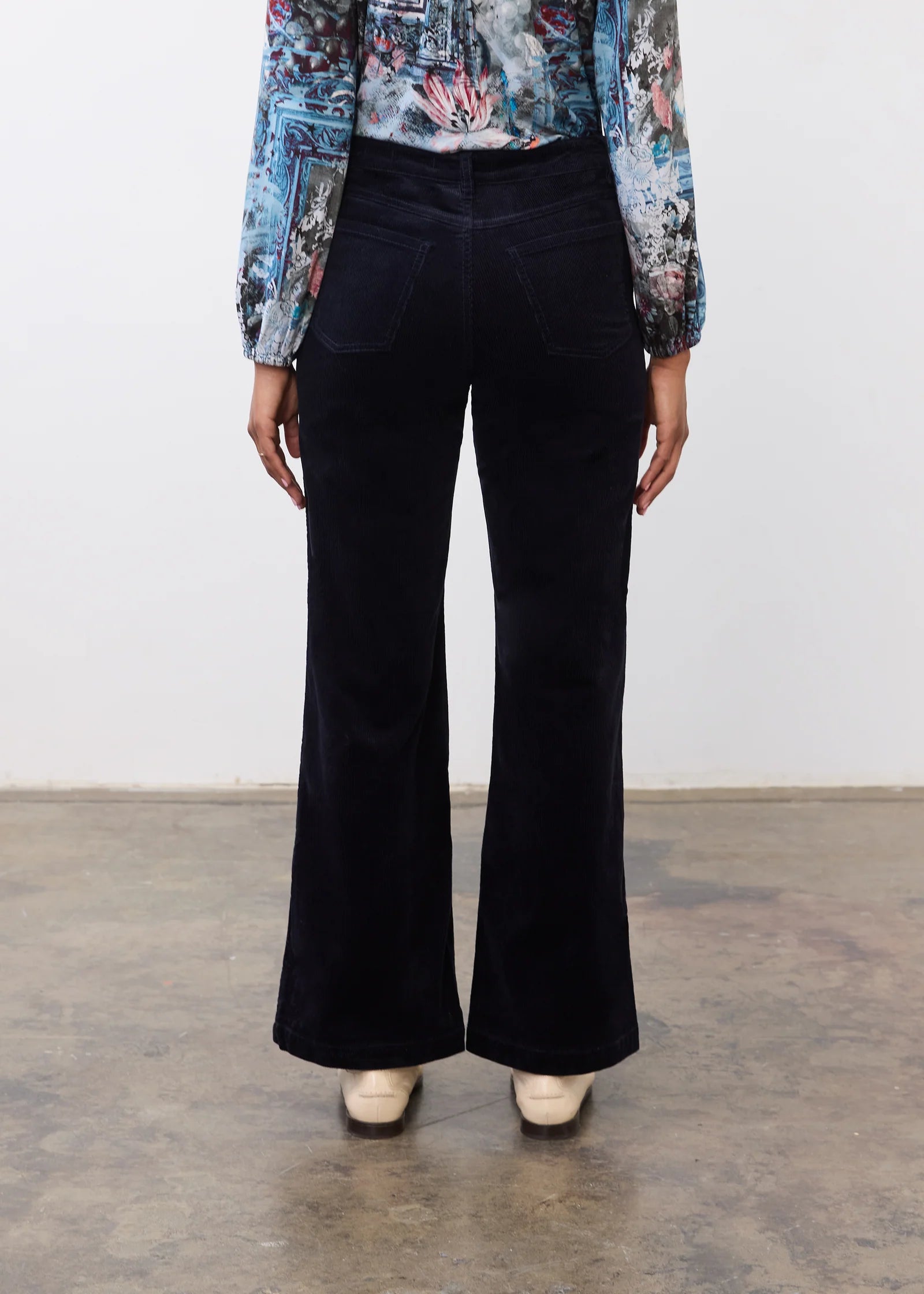 FDJ Olivia Wide Leg Cord - Blueberry