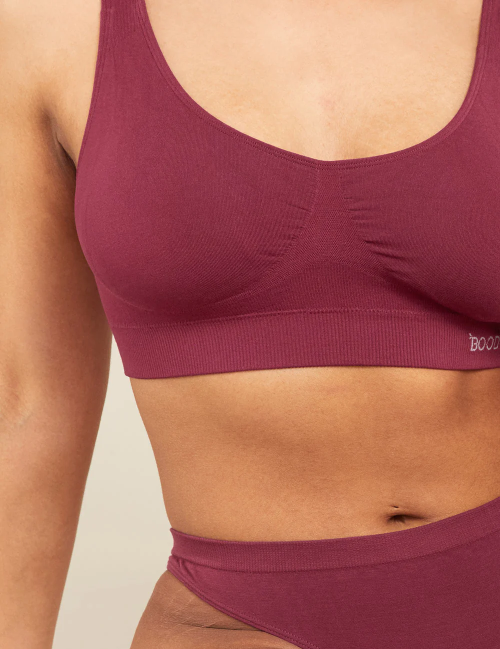 Boody Padded Shaper Crop Bra - Plum
