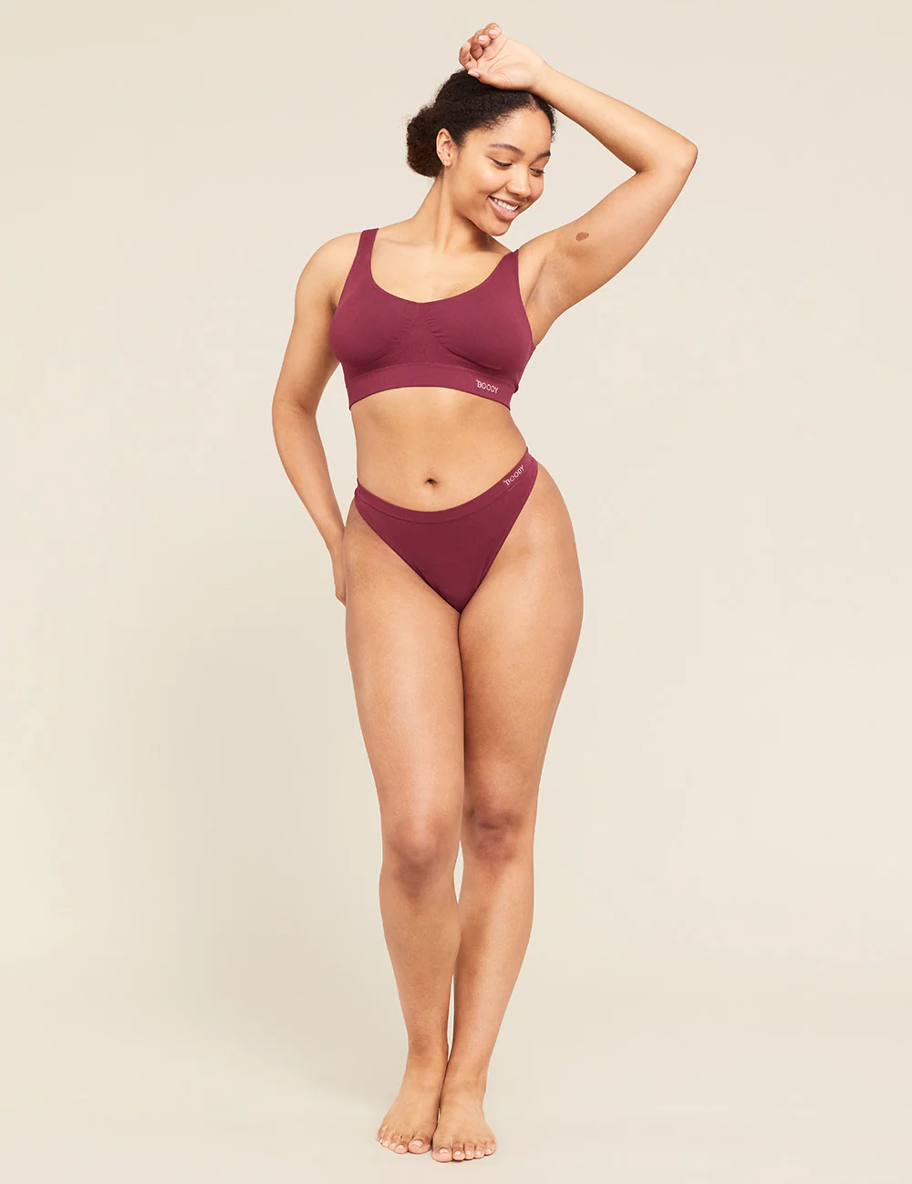 Boody Padded Shaper Crop Bra - Plum