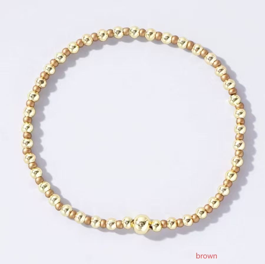 Boho Beaded Bracelet - Brown