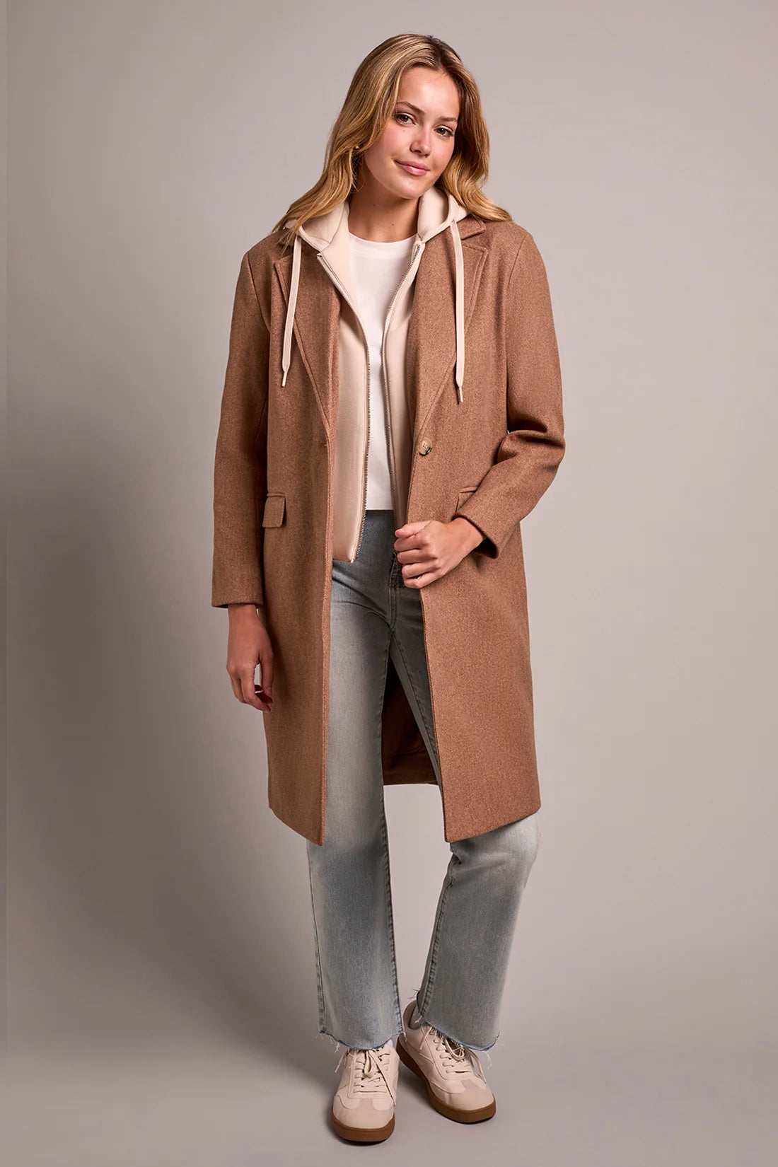 Tribal Fooler Trench Coat - Biscotti