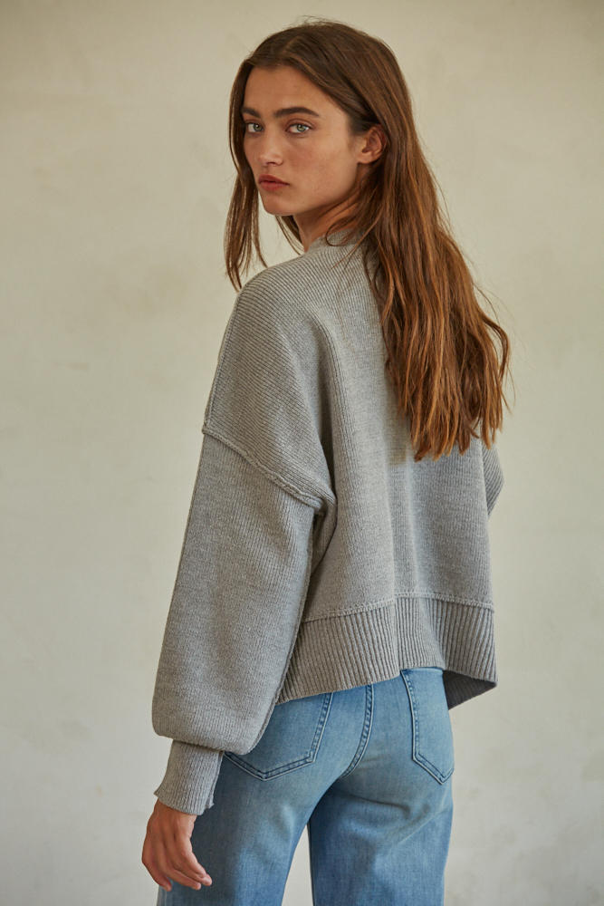 By Together Leda Pullover - Heather Grey Clothing - Tops - Sweaters - Pullovers by By Together | Grace the Boutique