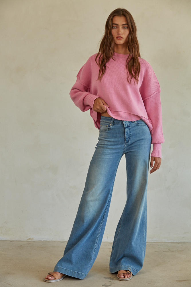 By Together Leda Pullover - Pink Clothing - Tops - Sweaters - Pullovers by By Together | Grace the Boutique