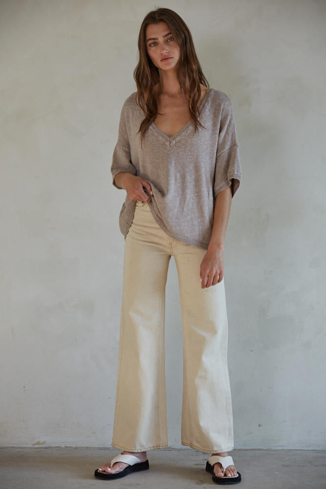 By Together Lucy Mae Top - Burnt Taupe Clothing - Tops - Shirts - SS Knits by By Together | Grace the Boutique