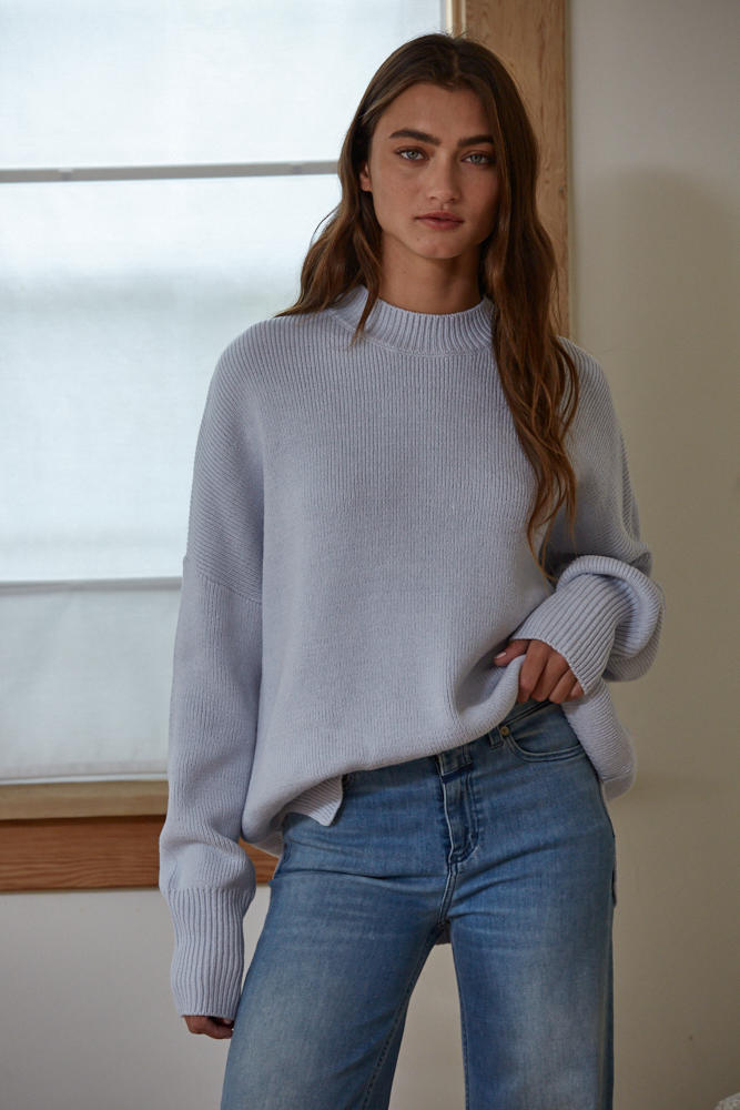 By Together Riley Sweater - Light Blue Clothing - Tops - Tunics by By Together | Grace the Boutique