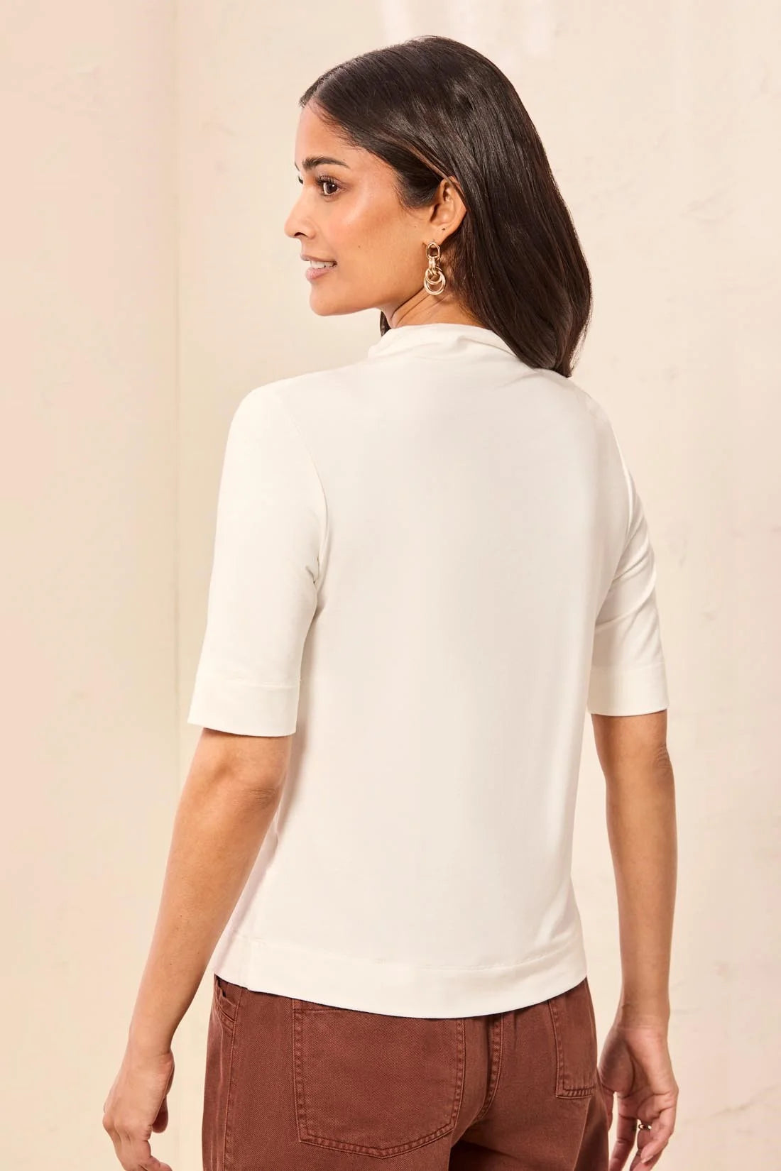Tribal Half Sleeve Tee - Cream