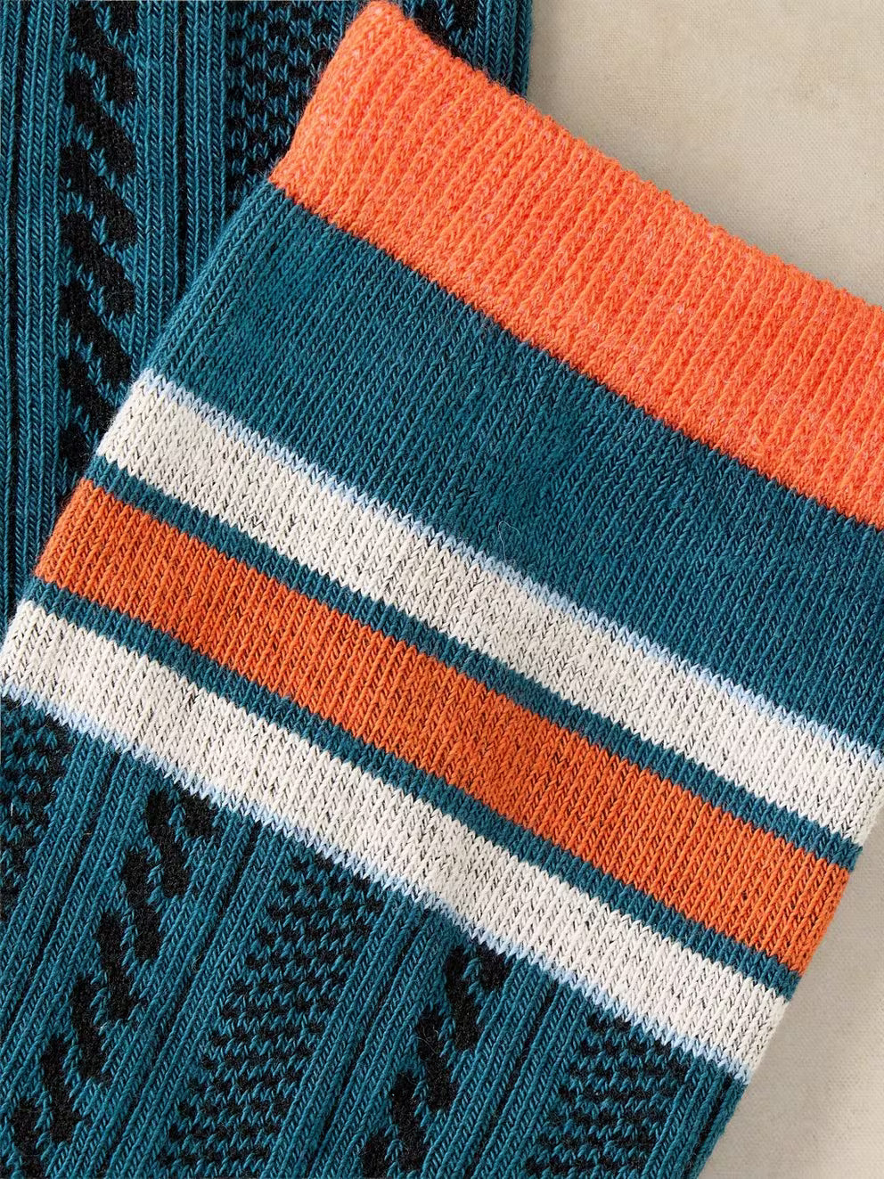 White Stuff Cable Sport Ankle Sock - Navy Multi