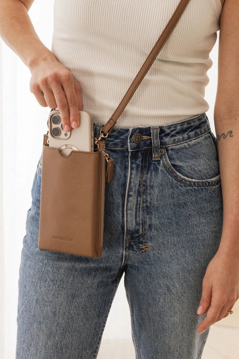 Louenhide Suki RFID Phone Bag - Caramel