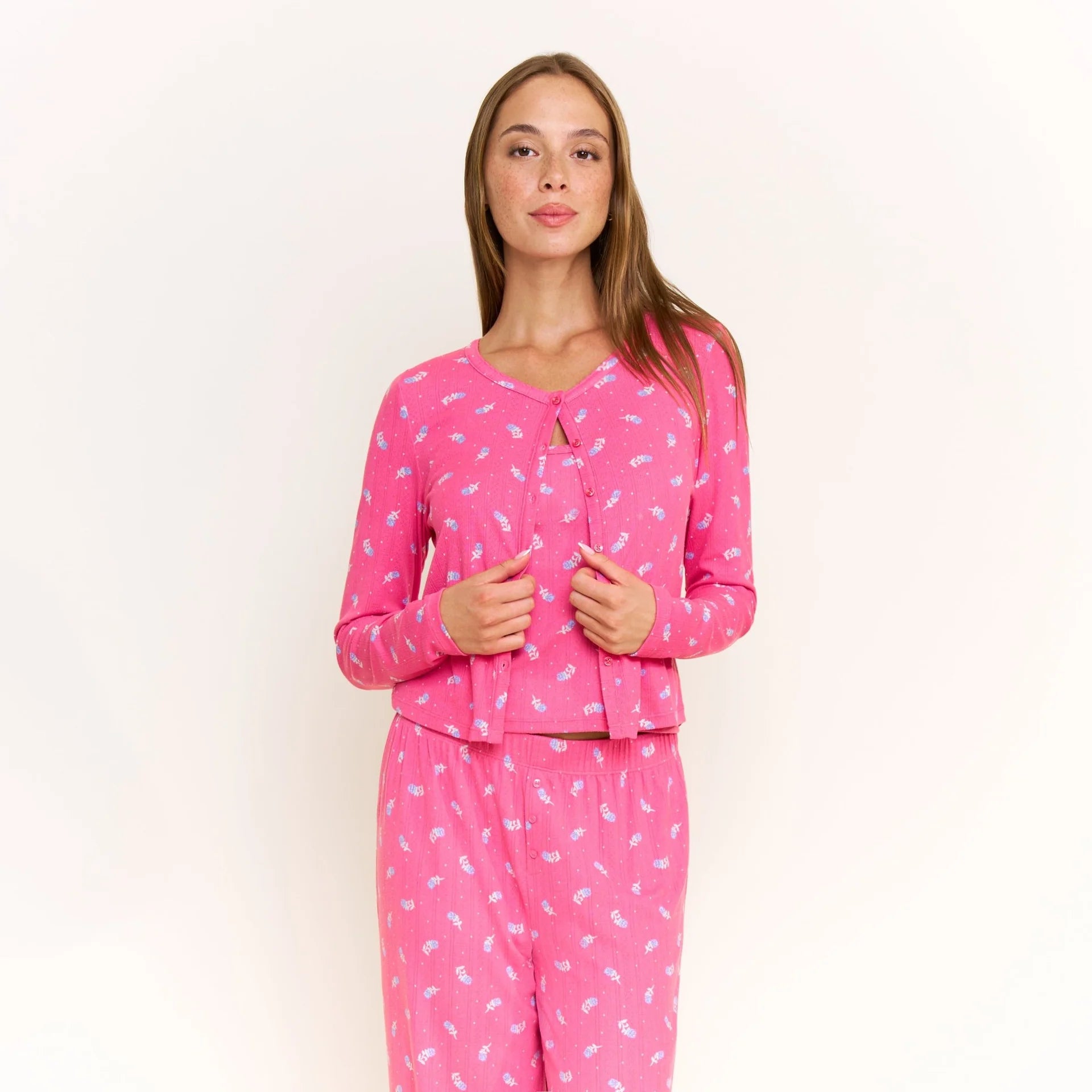 Honeydew Blissful Cardi - Wild Rose