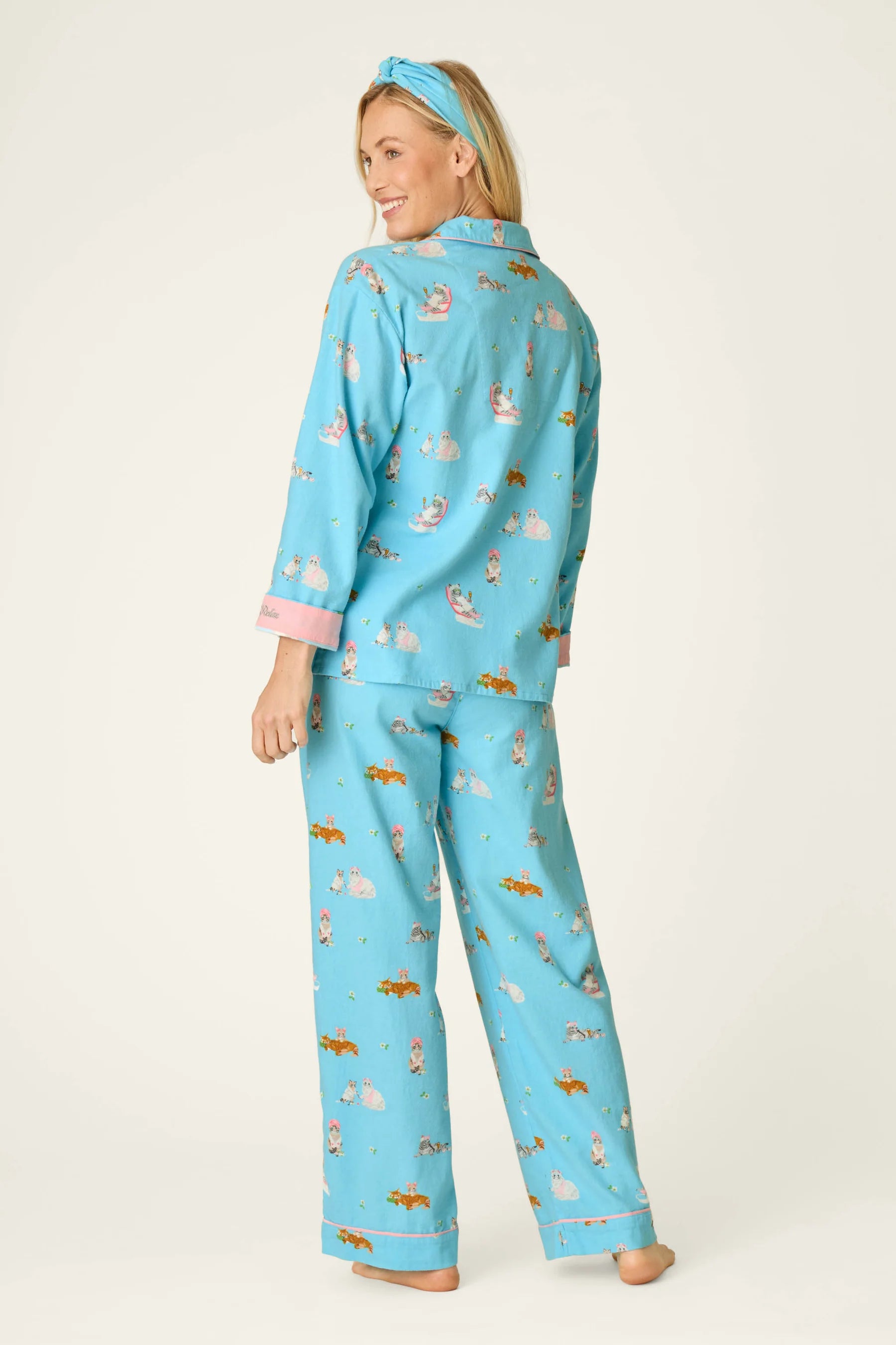 PJ Salvage Flannel PJ Set - Paws & Relax