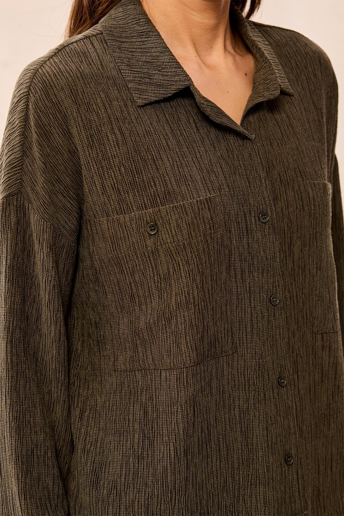 Tribal Crepe Blouse - Basil