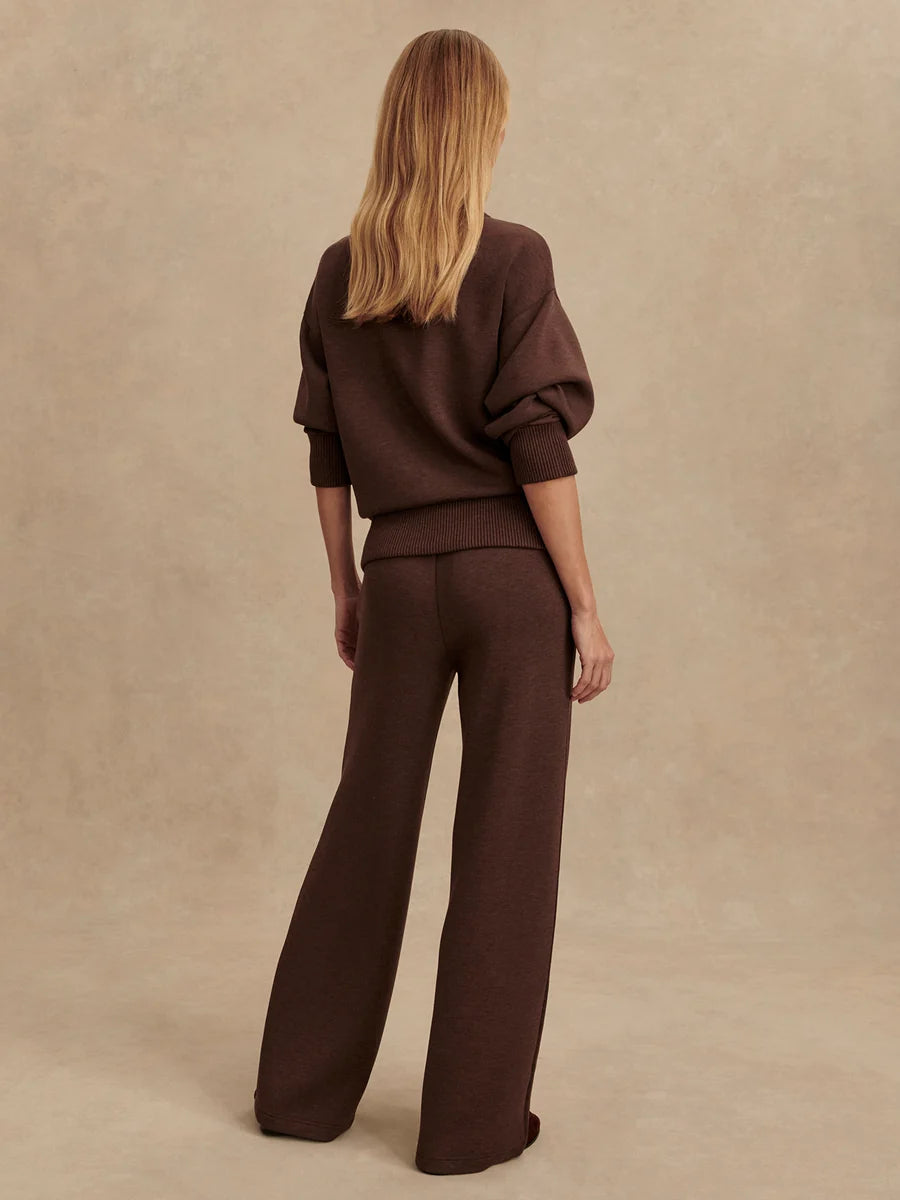 Varley Wide Leg Pant 30 - Coffee Bean Marl