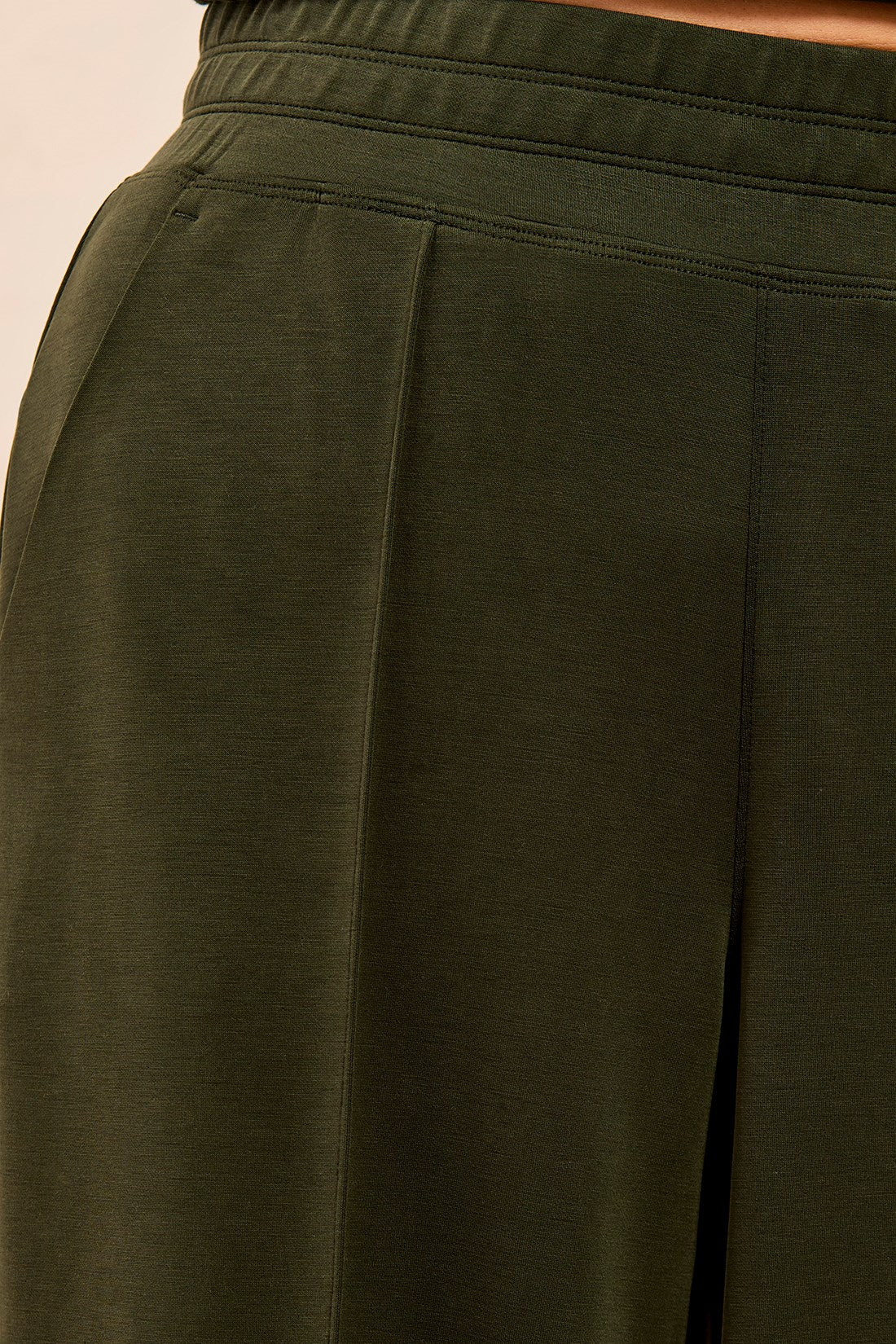 Tribal Soft Lounge Wide Leg Pintuck Pant - Cedar Green