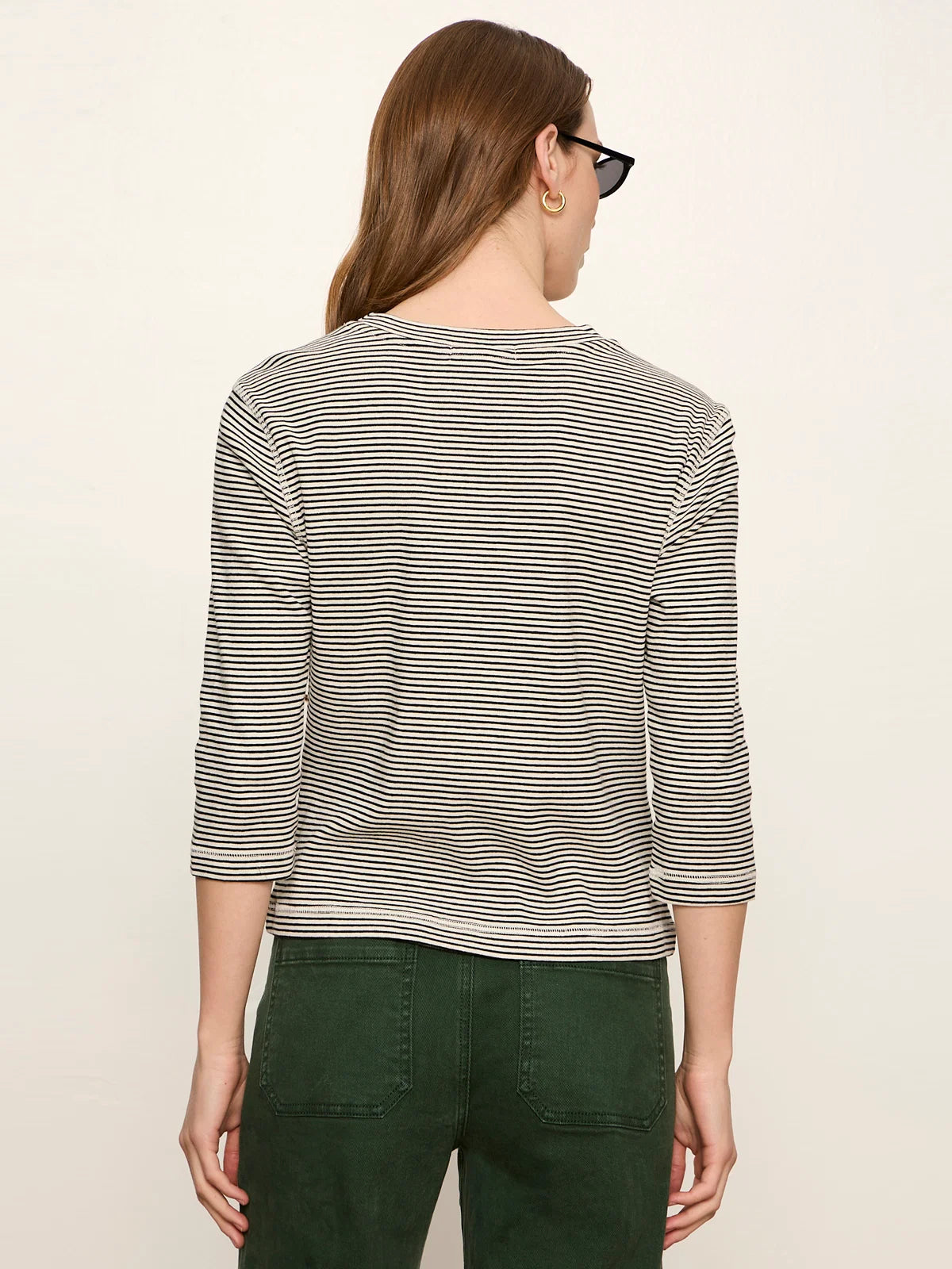 Sanctuary 3/4 Mode Tee - Chalk French Stripe