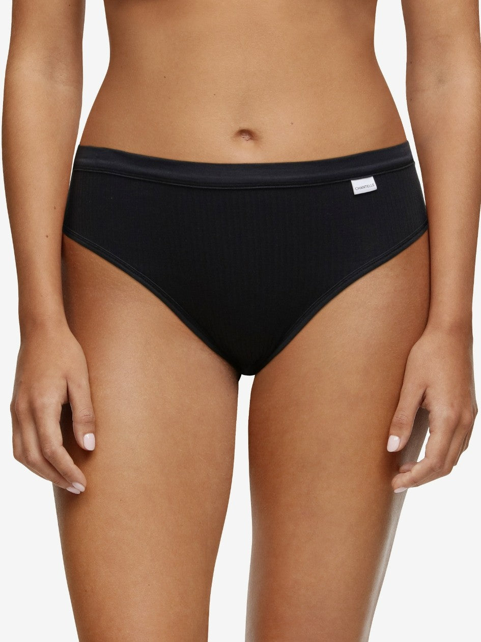 Chantelle Cotton Comfort High Cut black XL Lingerie - Panties - Basics by Chantelle | Grace the Boutique