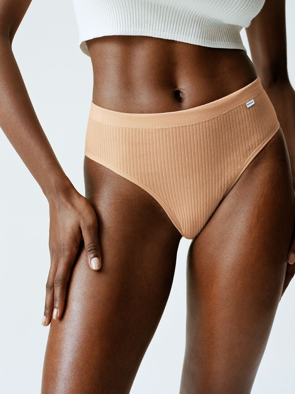 Chantelle Cotton Comfort High Cut soft pink XL Lingerie - Panties - Basics by Chantelle | Grace the Boutique