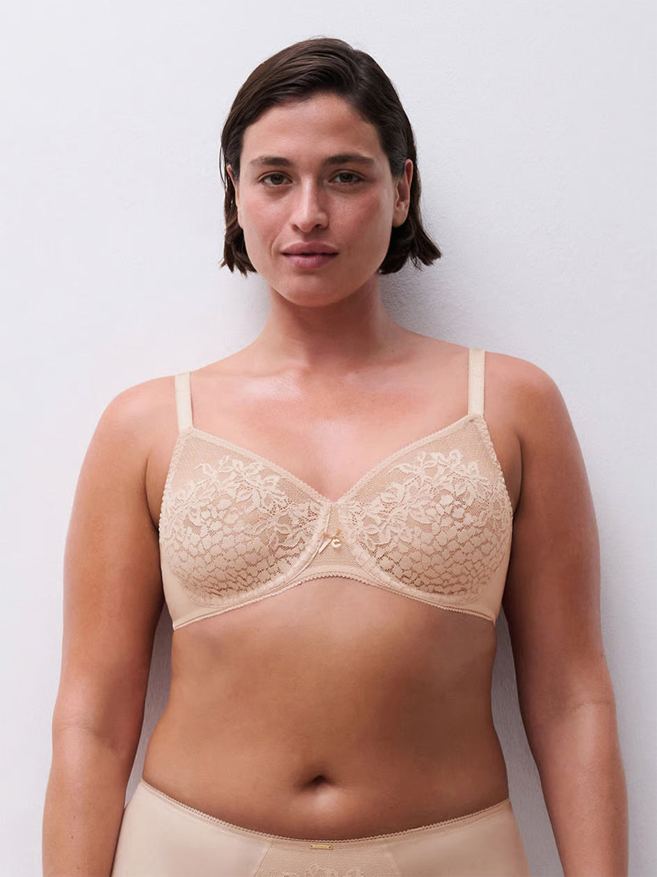 Chantelle Maris Seamless Lace Bra - Nude Blush