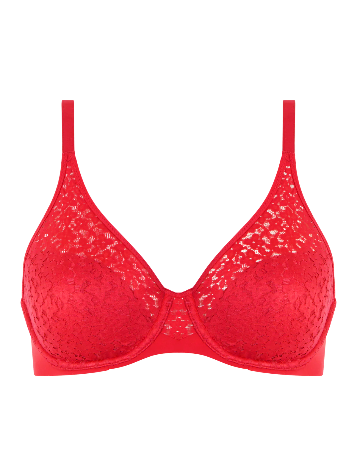 Chantelle Norah Covered Moulded Bra - Poppy Red Lingerie - Bras - Fashion - Underwired by Chantelle | Grace the Boutique