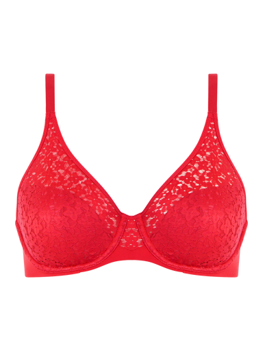 Chantelle Norah Covered Moulded Bra - Poppy Red Lingerie - Bras - Fashion - Underwired by Chantelle | Grace the Boutique