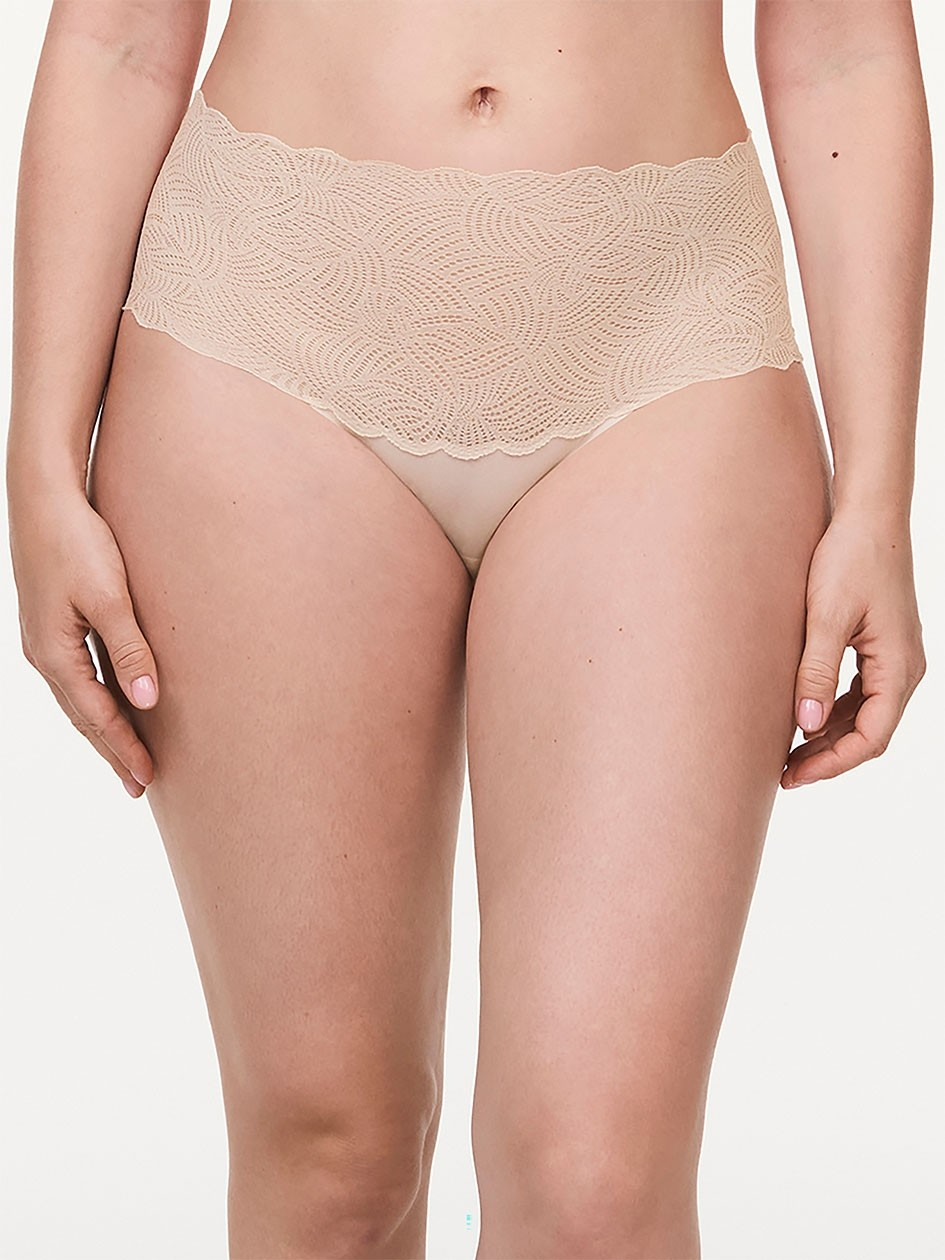 Chantelle Soft Stretch Lace Full Panty - Golden Beige Lingerie - Panties - Soft Stretch by Chantelle | Grace the Boutique