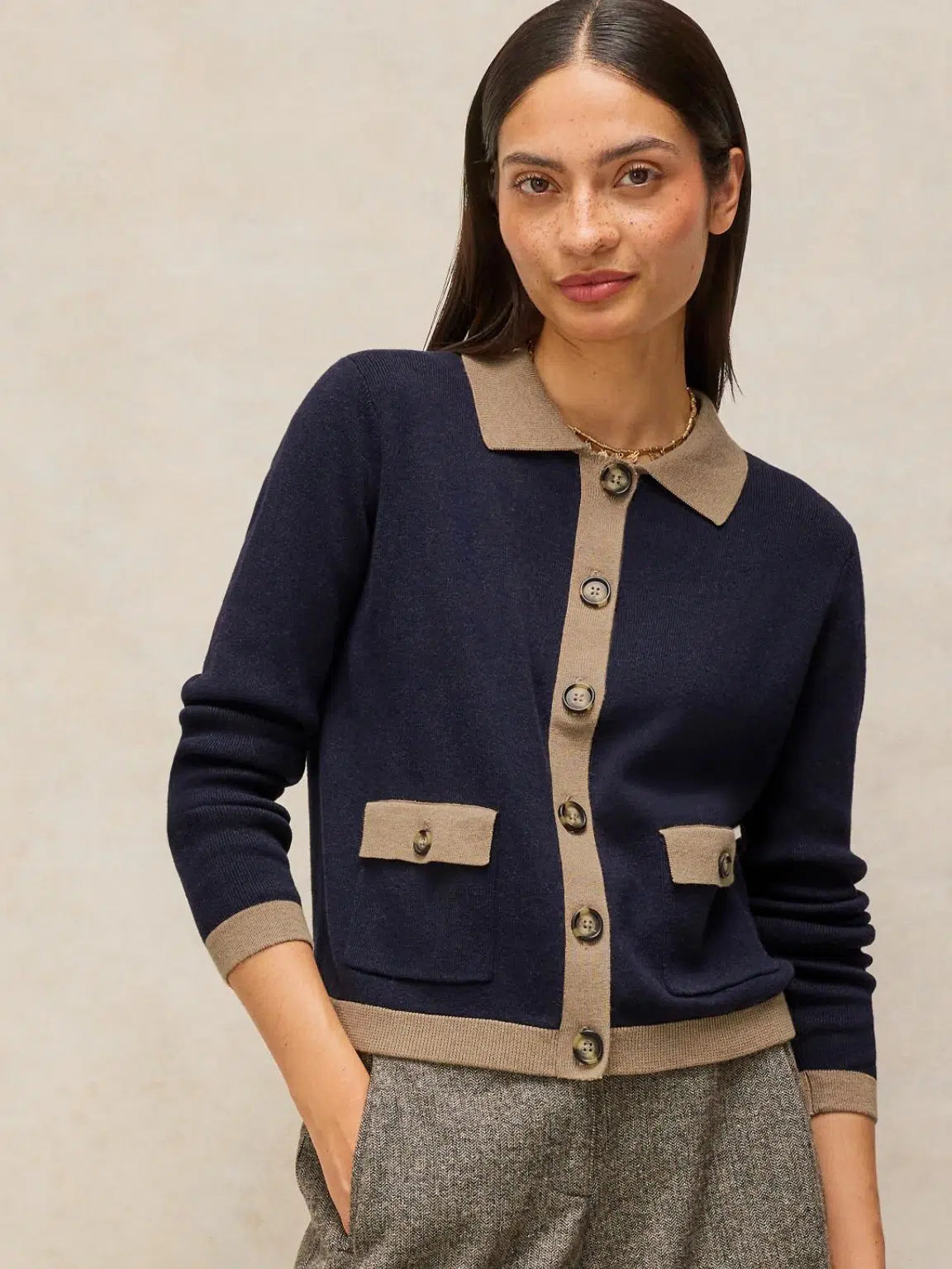 White Stuff Charlotte Cardi - Navy