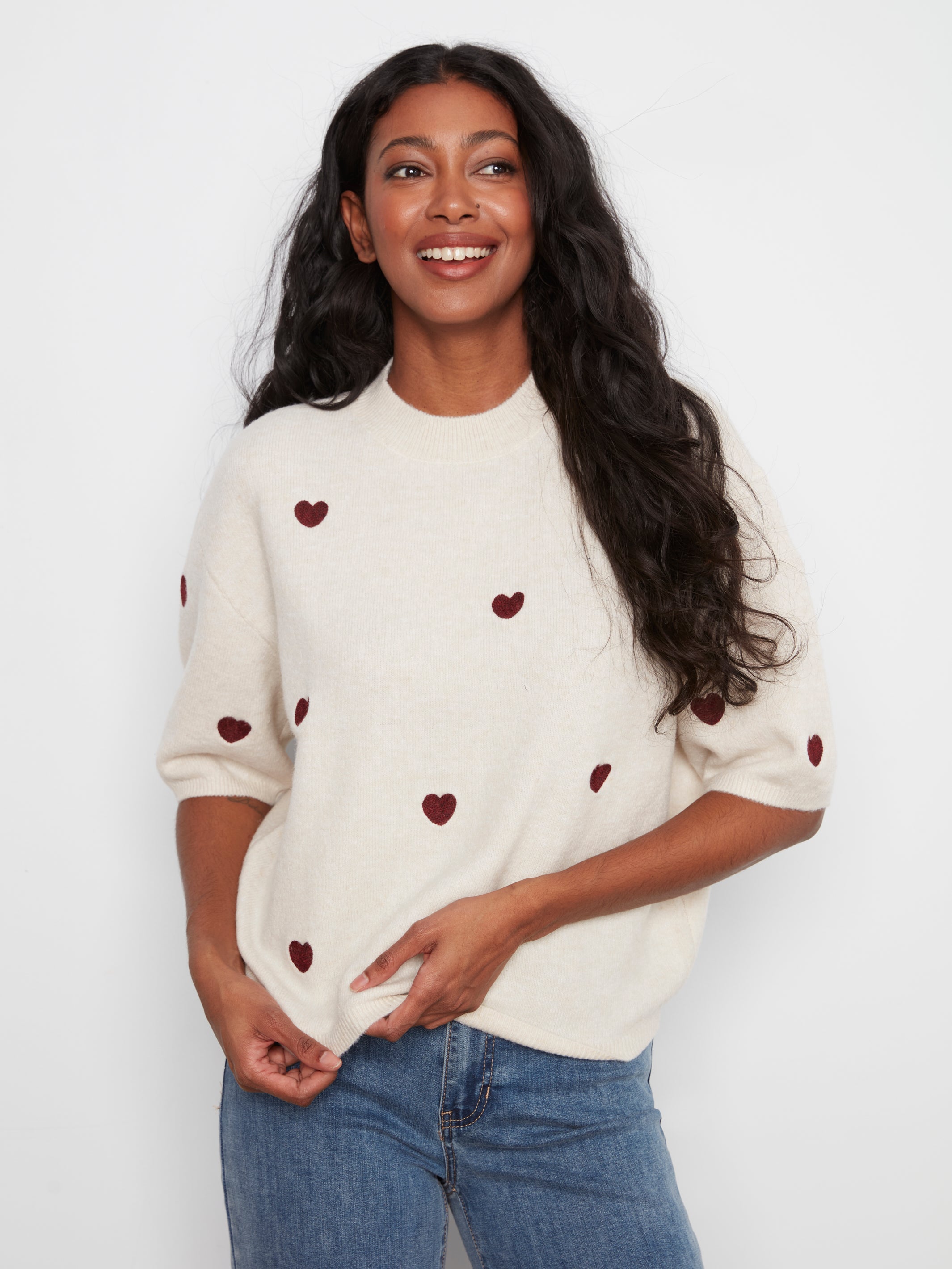 Charlie B Adora Sweater - Heather Oat
