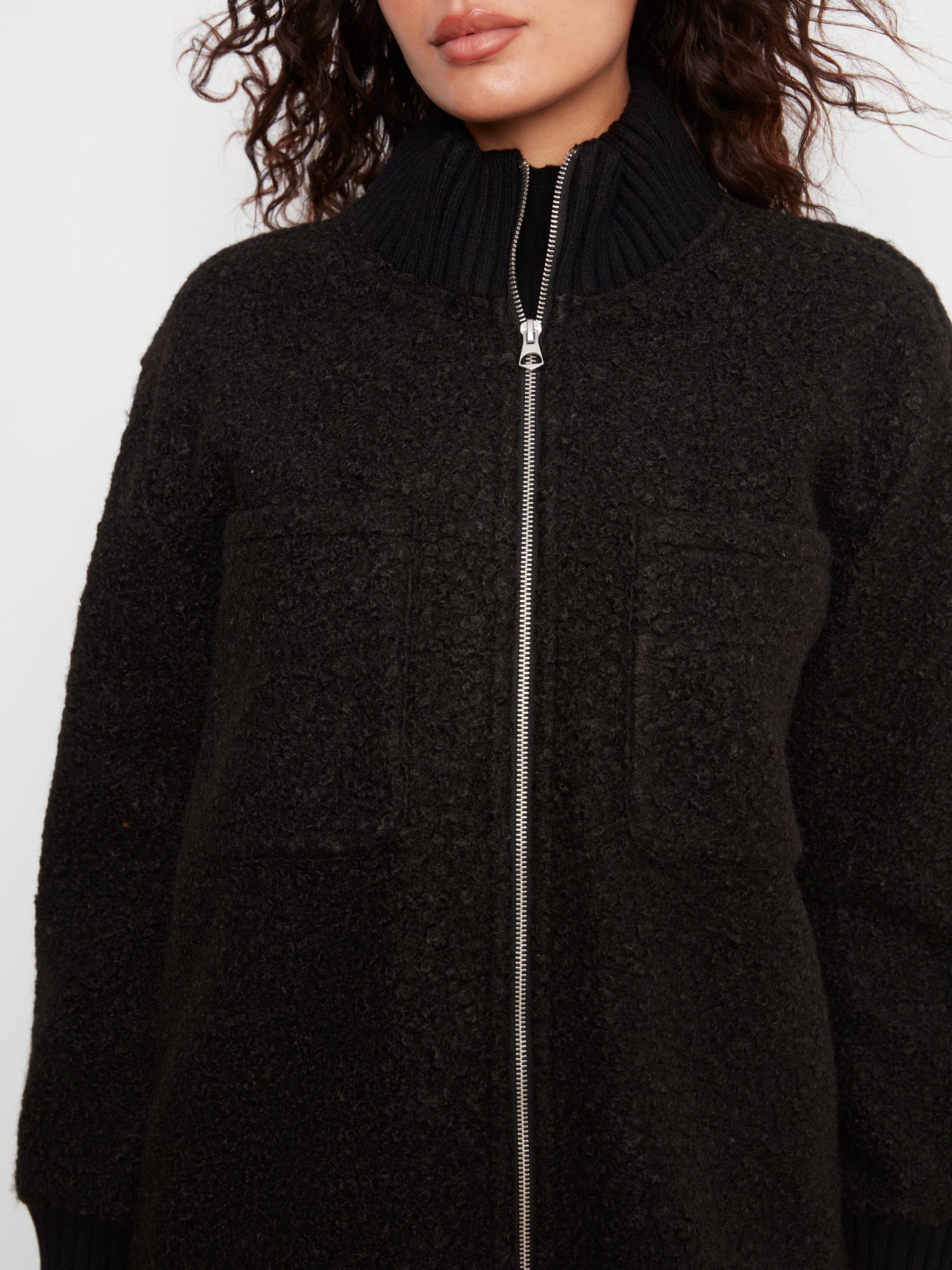 Charlie B Boucle Jacket - Black