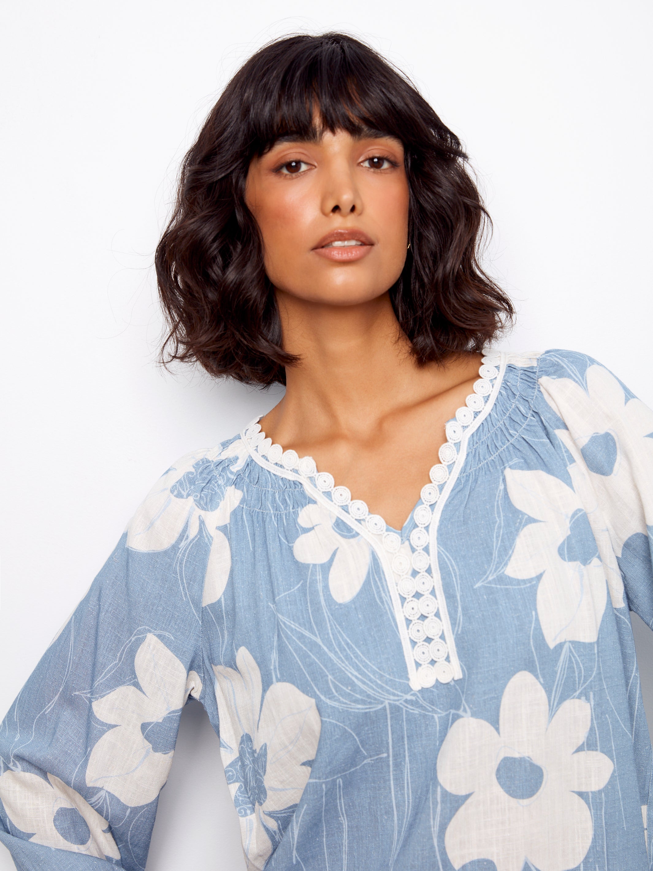 Charlie B Caitlin Blouse - Waterlily