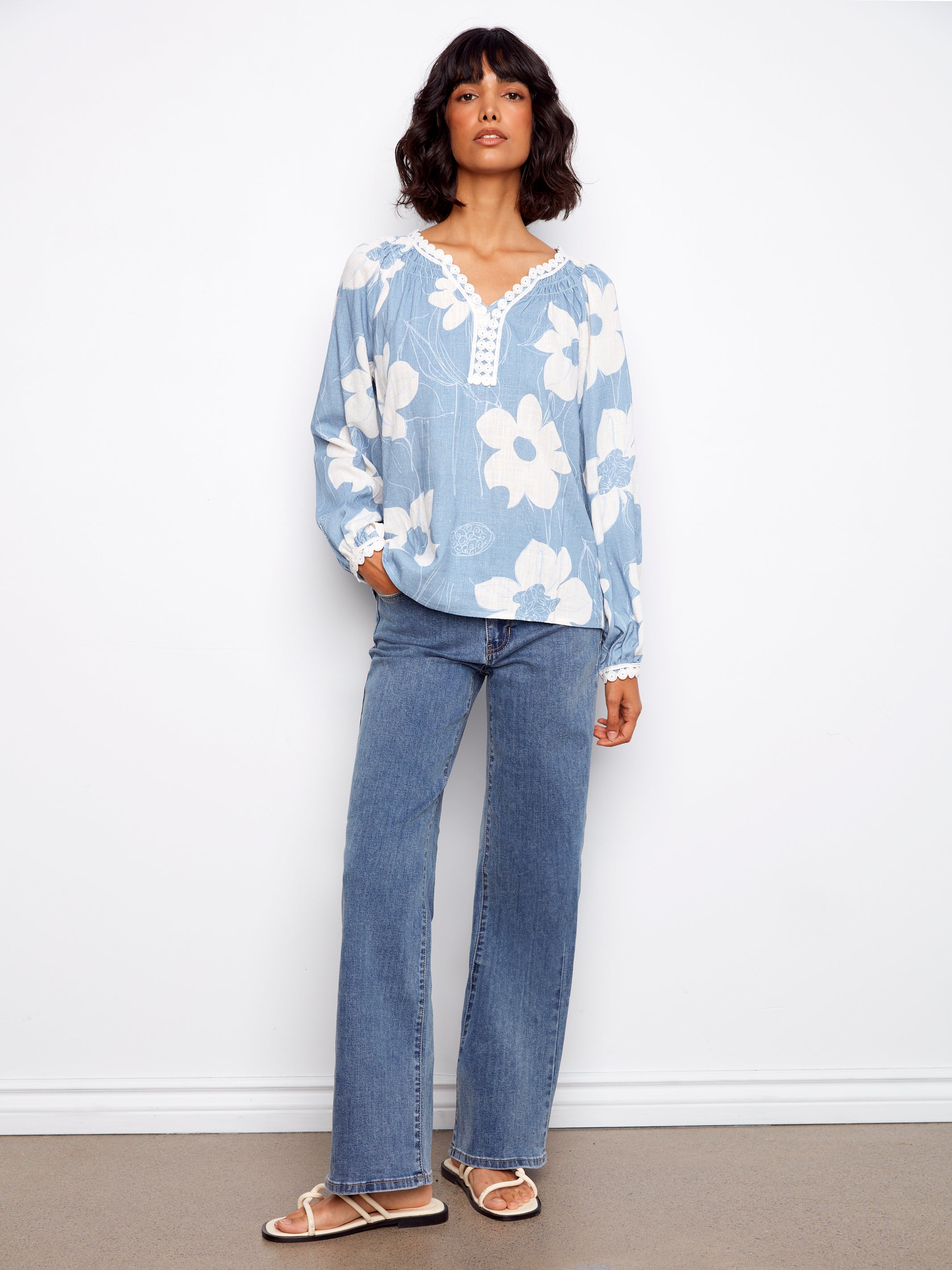 Charlie B Caitlin Blouse - Waterlily