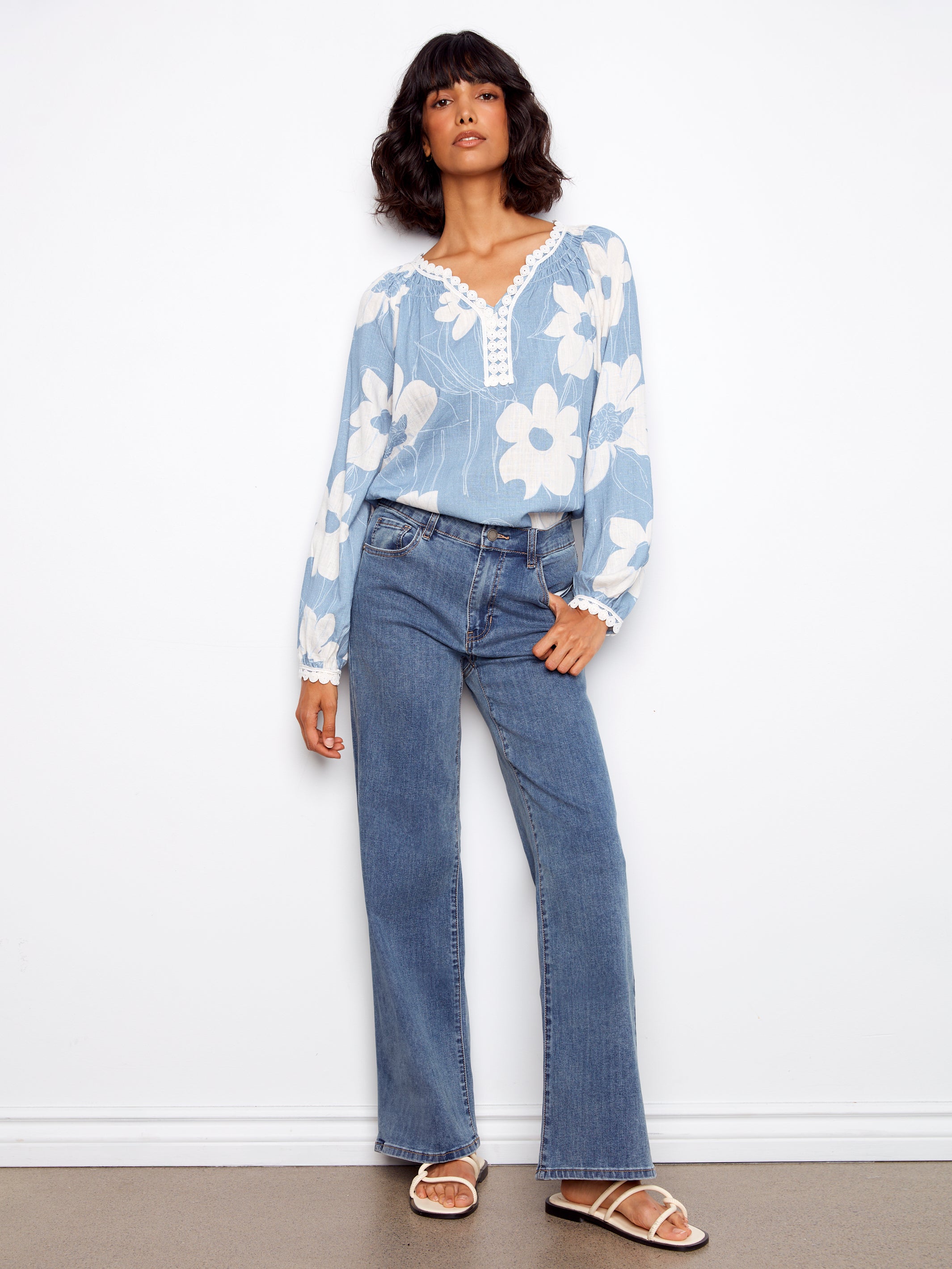 Charlie B Caitlin Blouse - Waterlily
