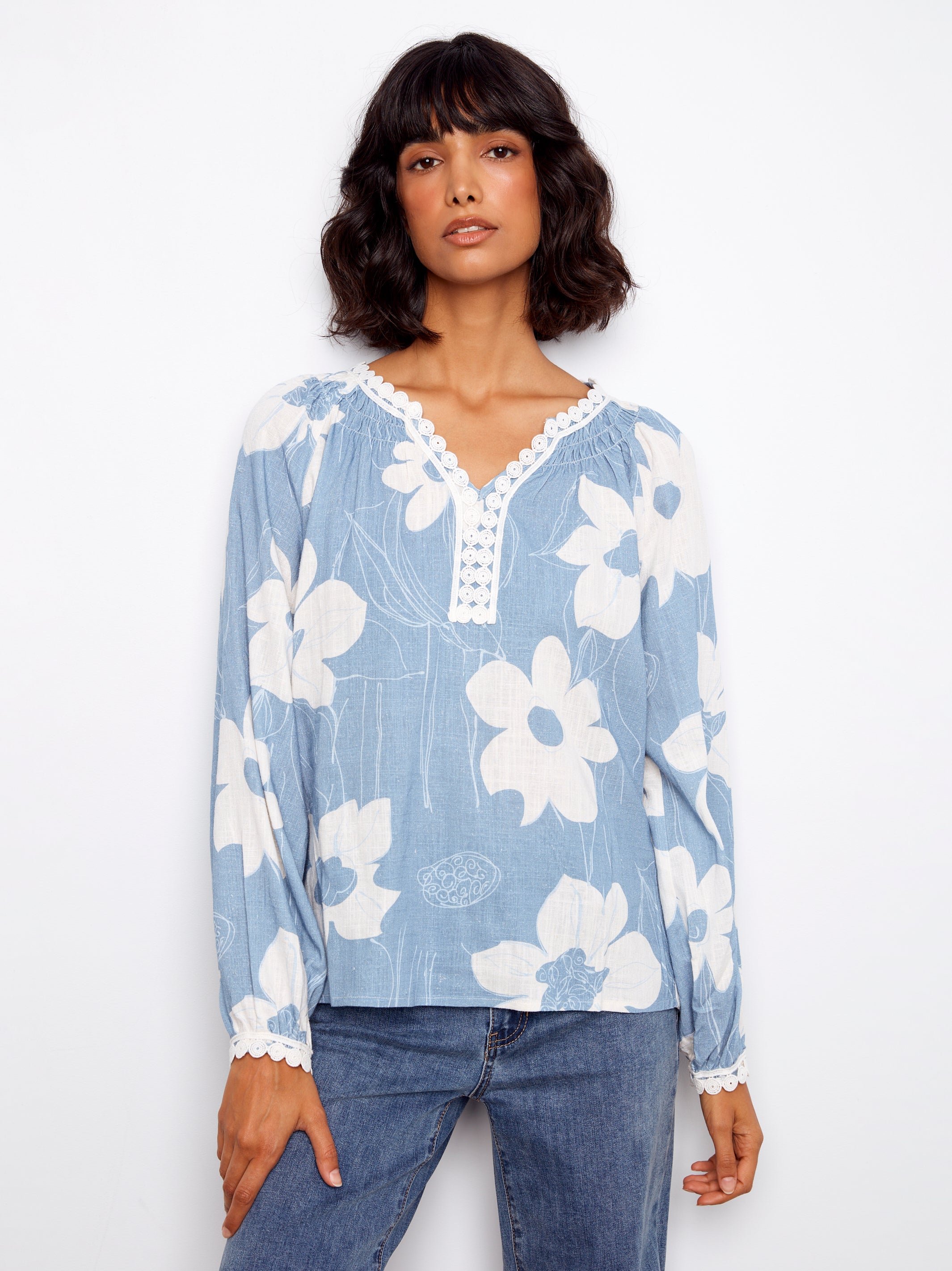 Charlie B Caitlin Blouse - Waterlily