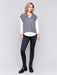 Charlie B Cashmere Touch Vest - Heather Grey Clothing - Tops - Shirts - Sleeveless Knits by Charlie B | Grace the Boutique