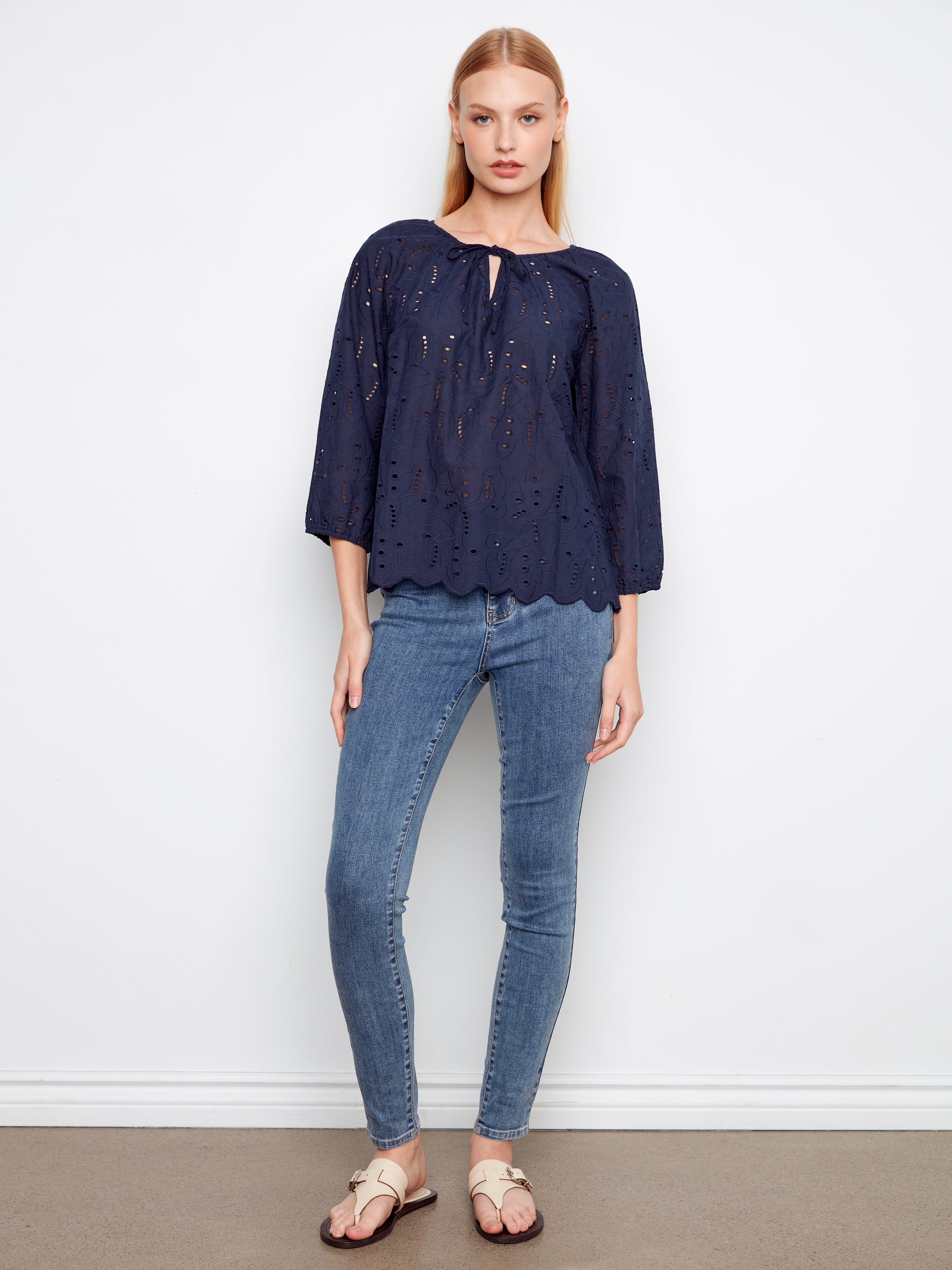 Charlie B Cora Blouse - Navy