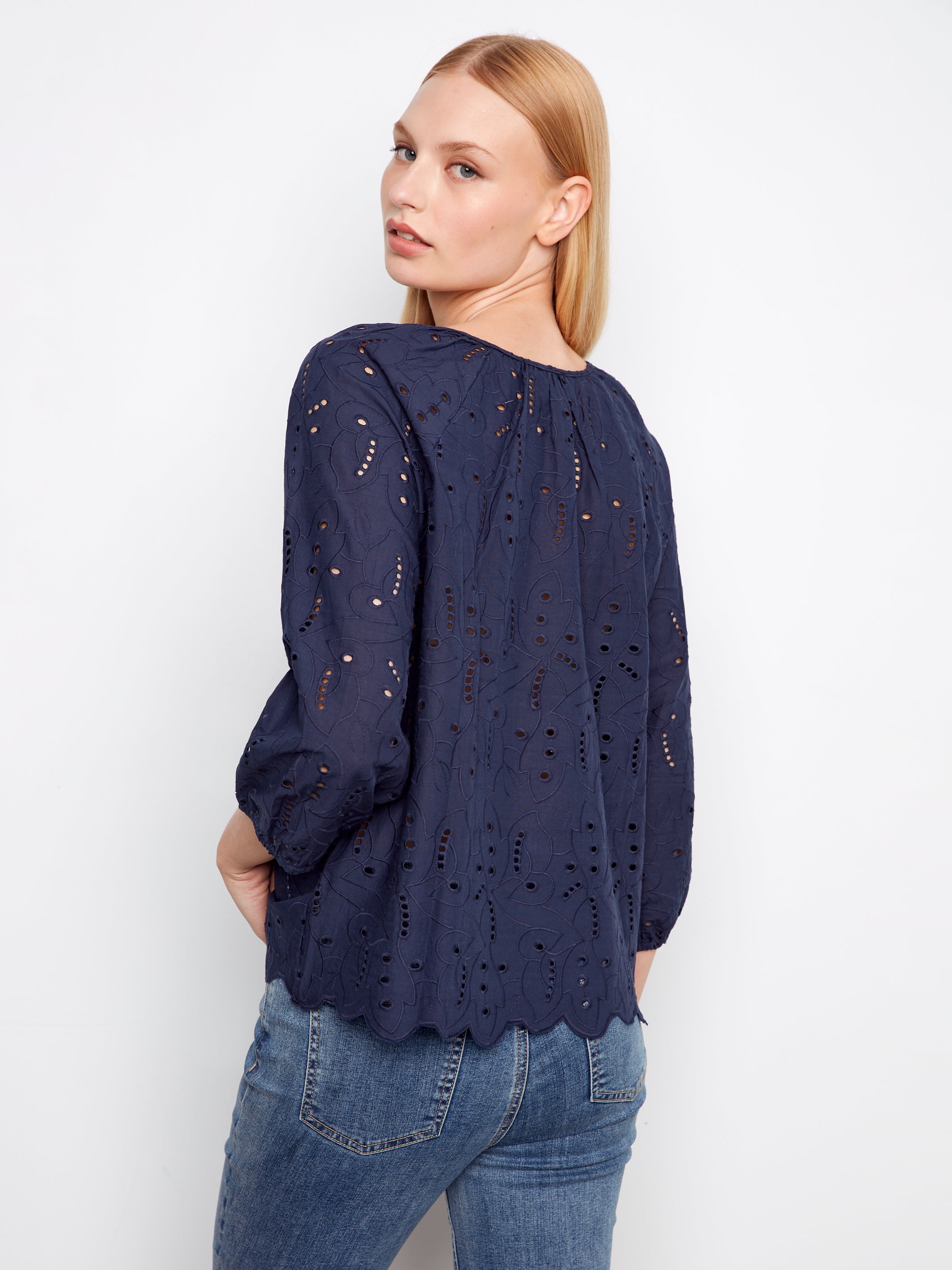 Charlie B Cora Blouse - Navy