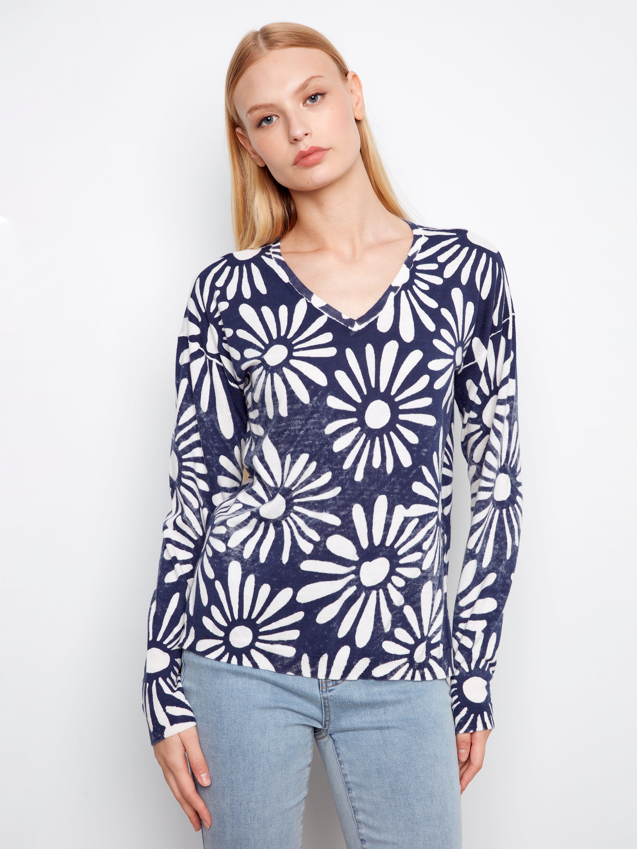 Charlie B Daisy Sweater - Nautic