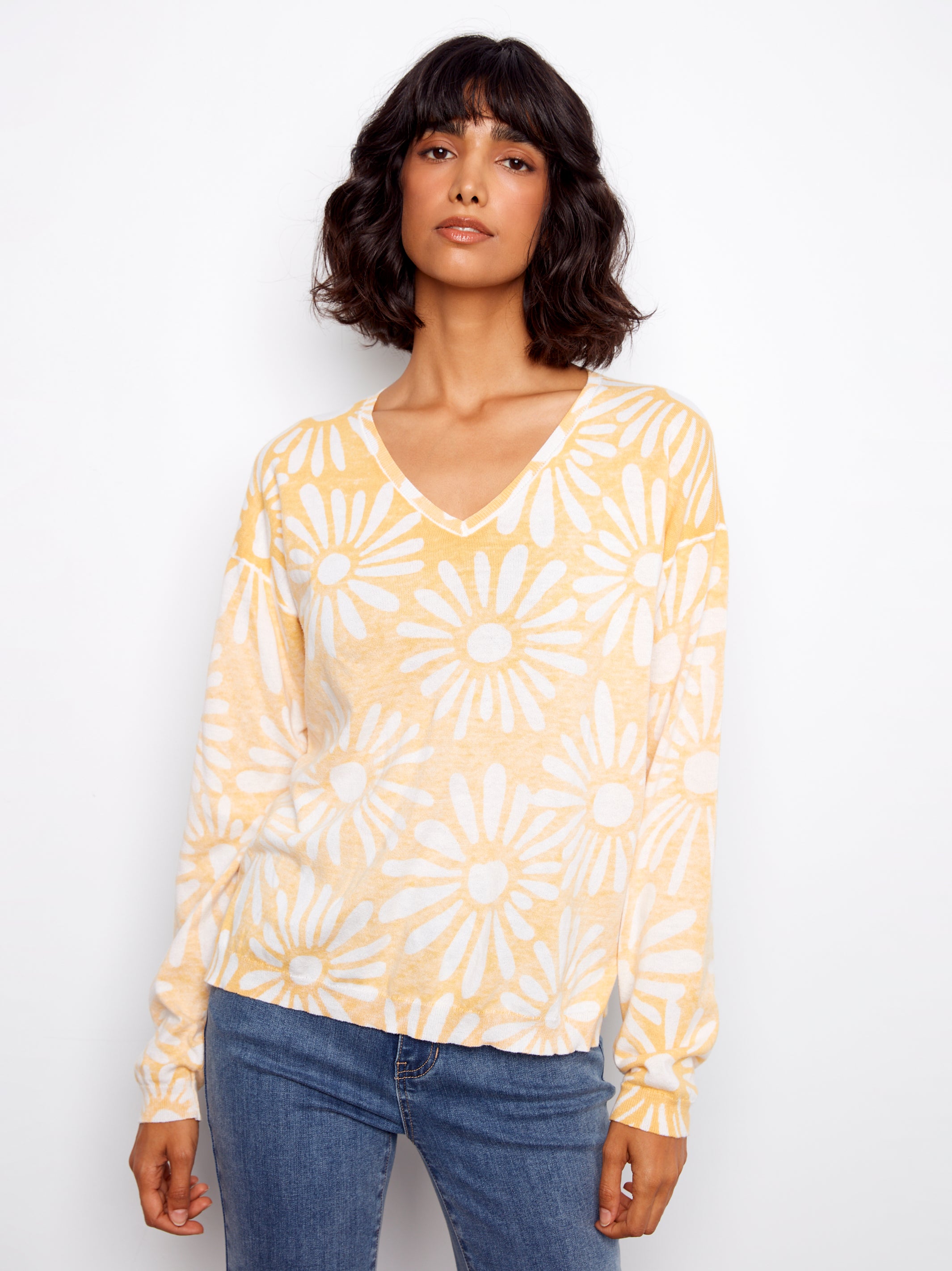 Charlie B Daisy Sweater - Sunkiss
