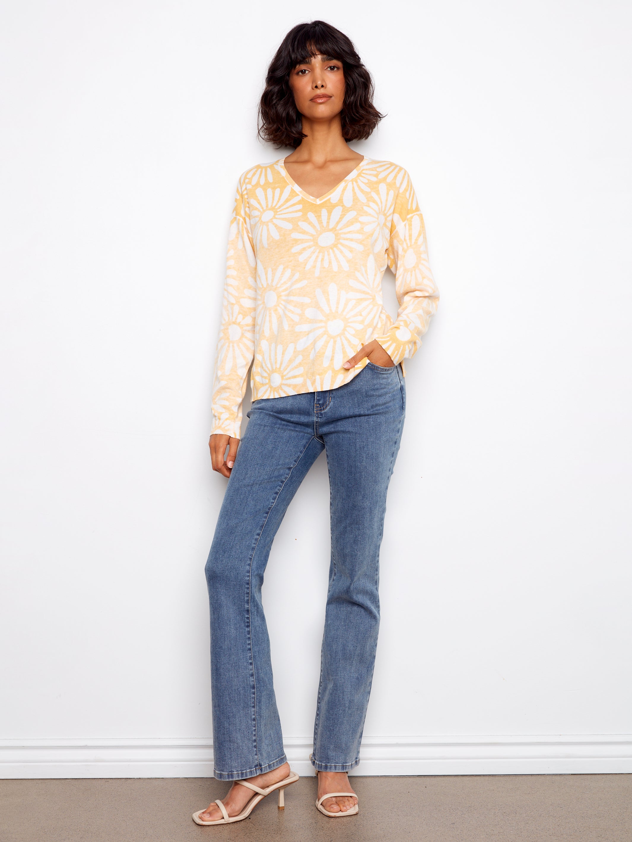 Charlie B Daisy Sweater - Sunkiss
