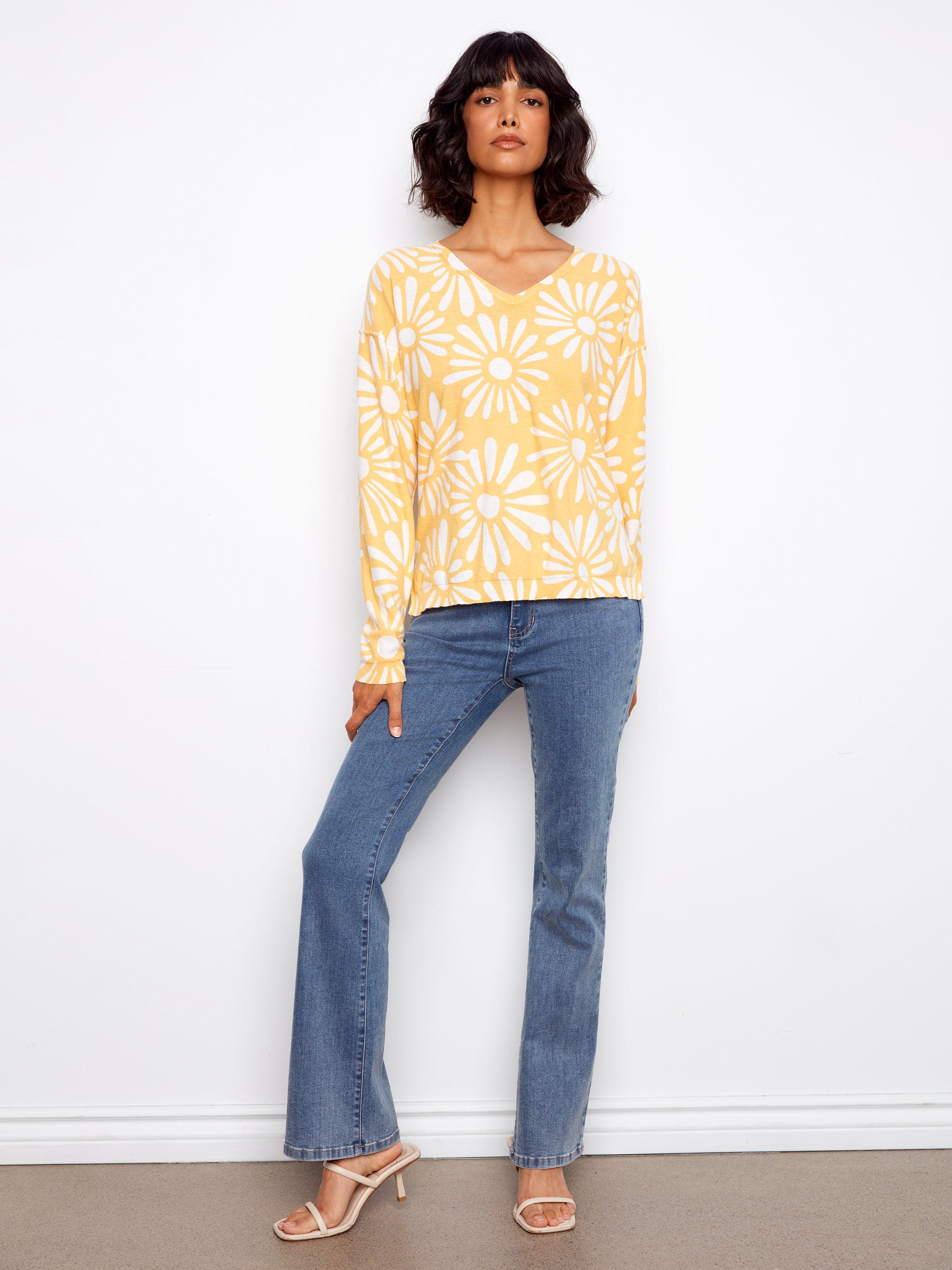 Charlie B Daisy Sweater - Sunkiss