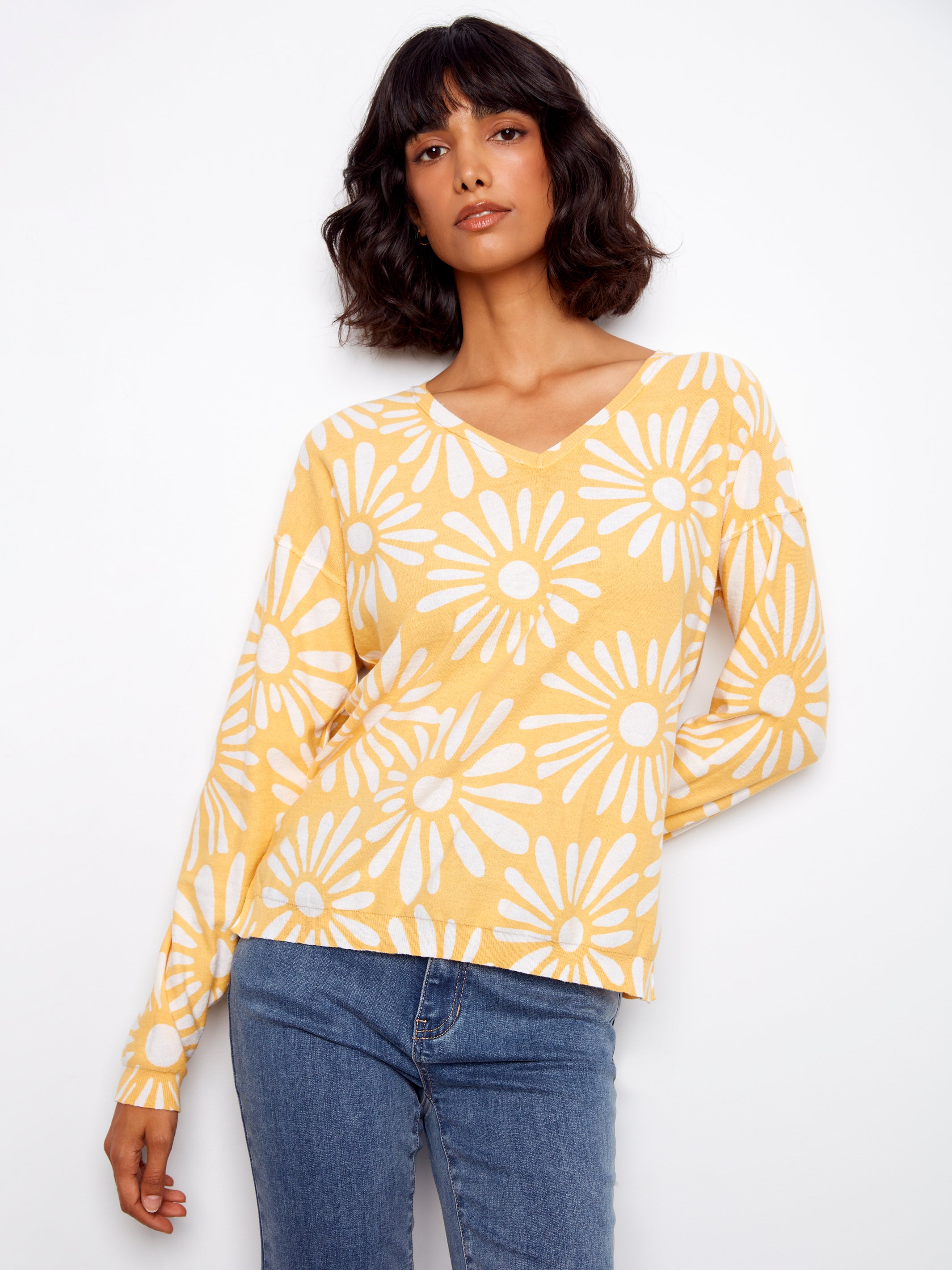 Charlie B Daisy Sweater - Sunkiss